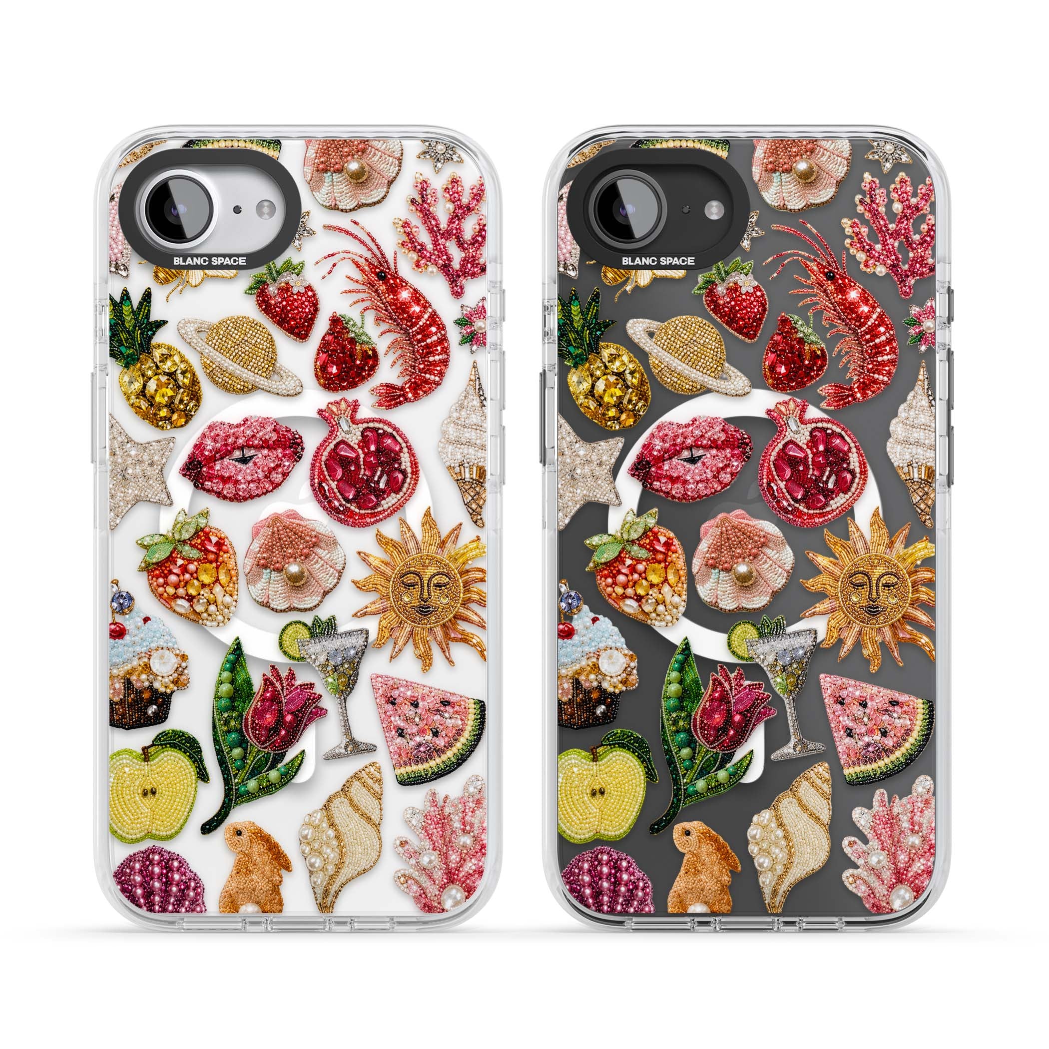 Beaded Riviera coquette iPhone case | Impact Magsafe case for iPhone 16e, iPhone 17e