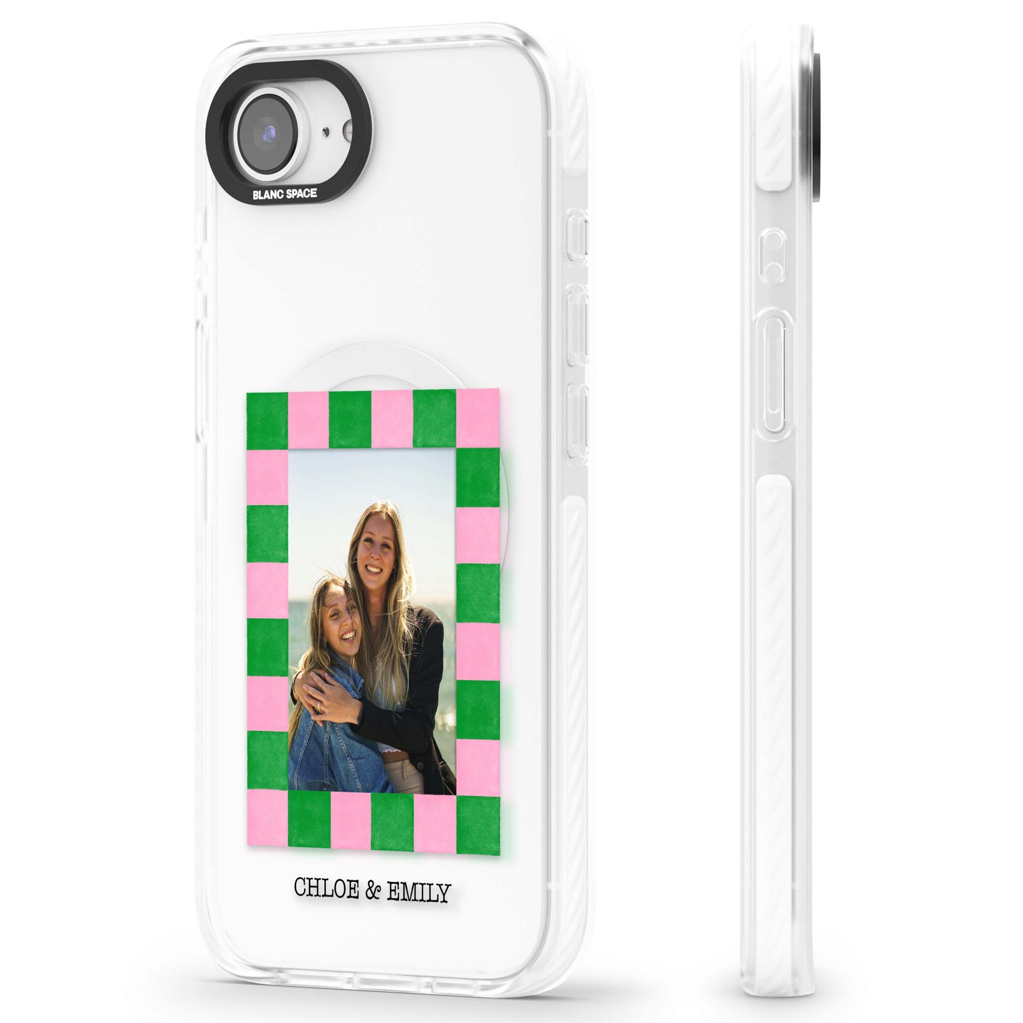 Riviera Check Photo cute iPhone case | Impact Magsafe case for iPhone 16e, iPhone 17e