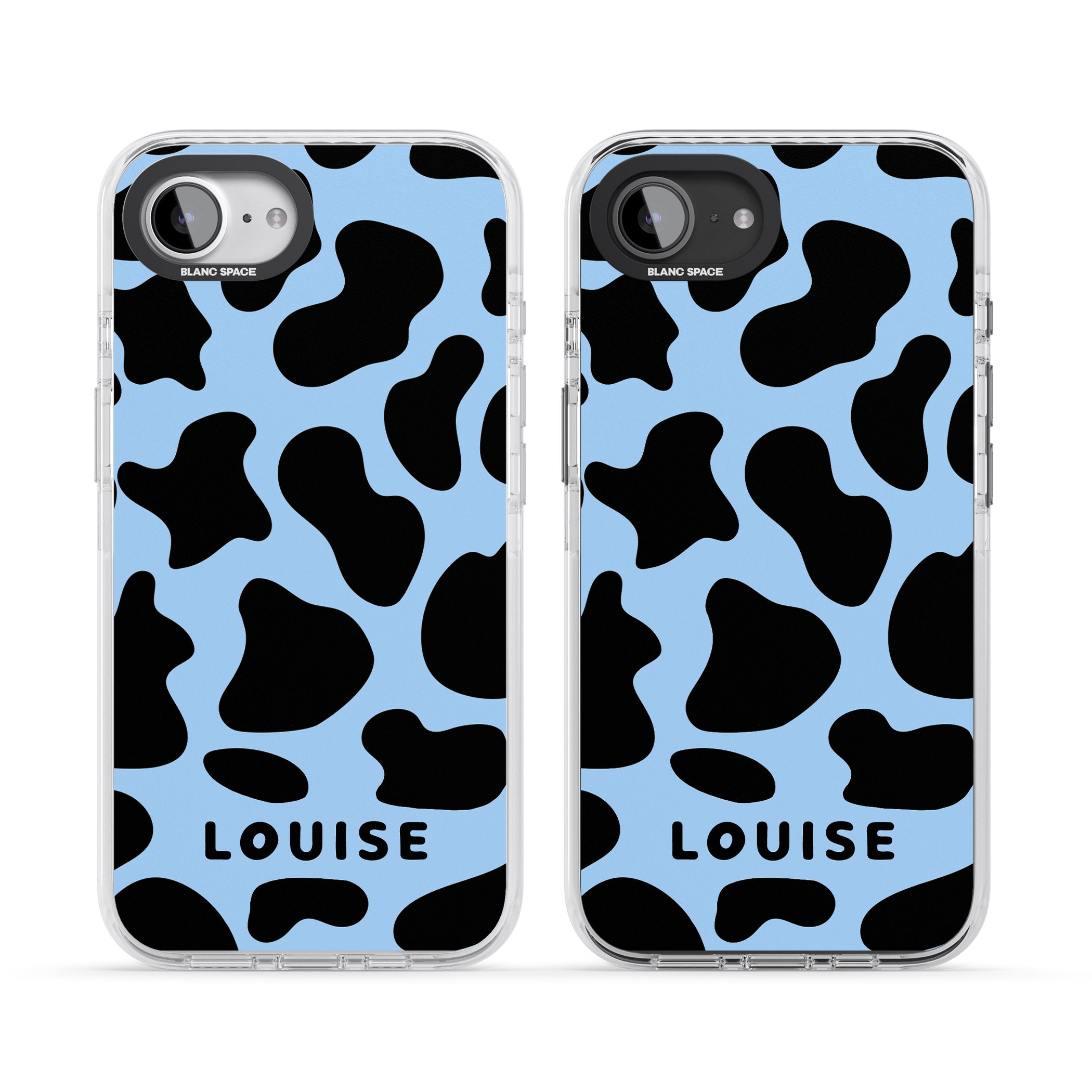 Personalised Blue And Black Cow Print