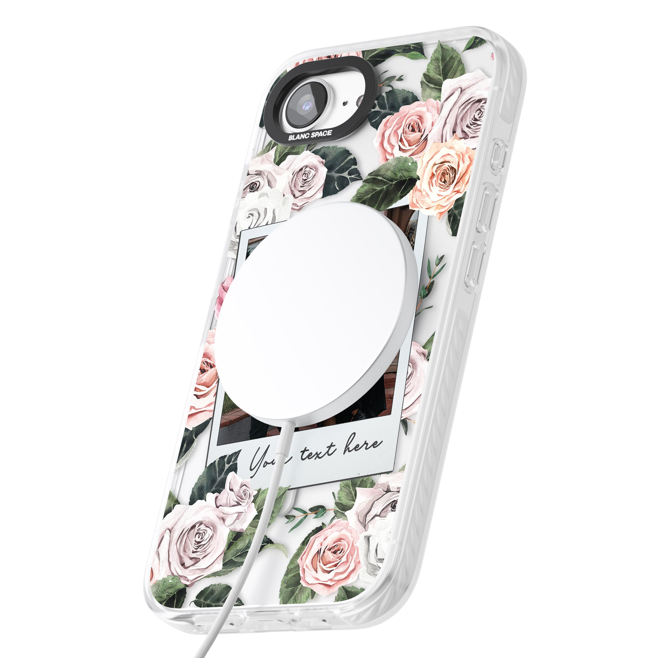 Personalised Floral Instant Camera Photo