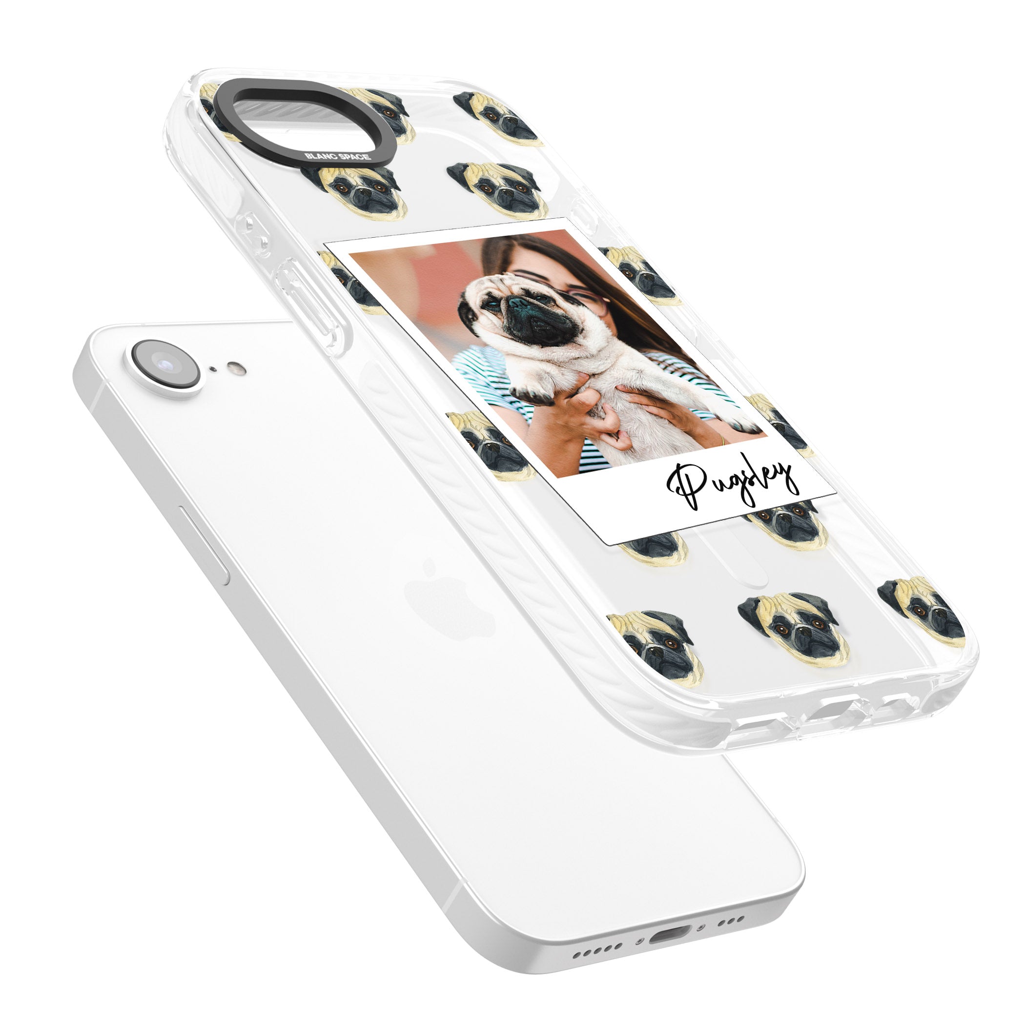 Personalised Pug Instant Camera Photo