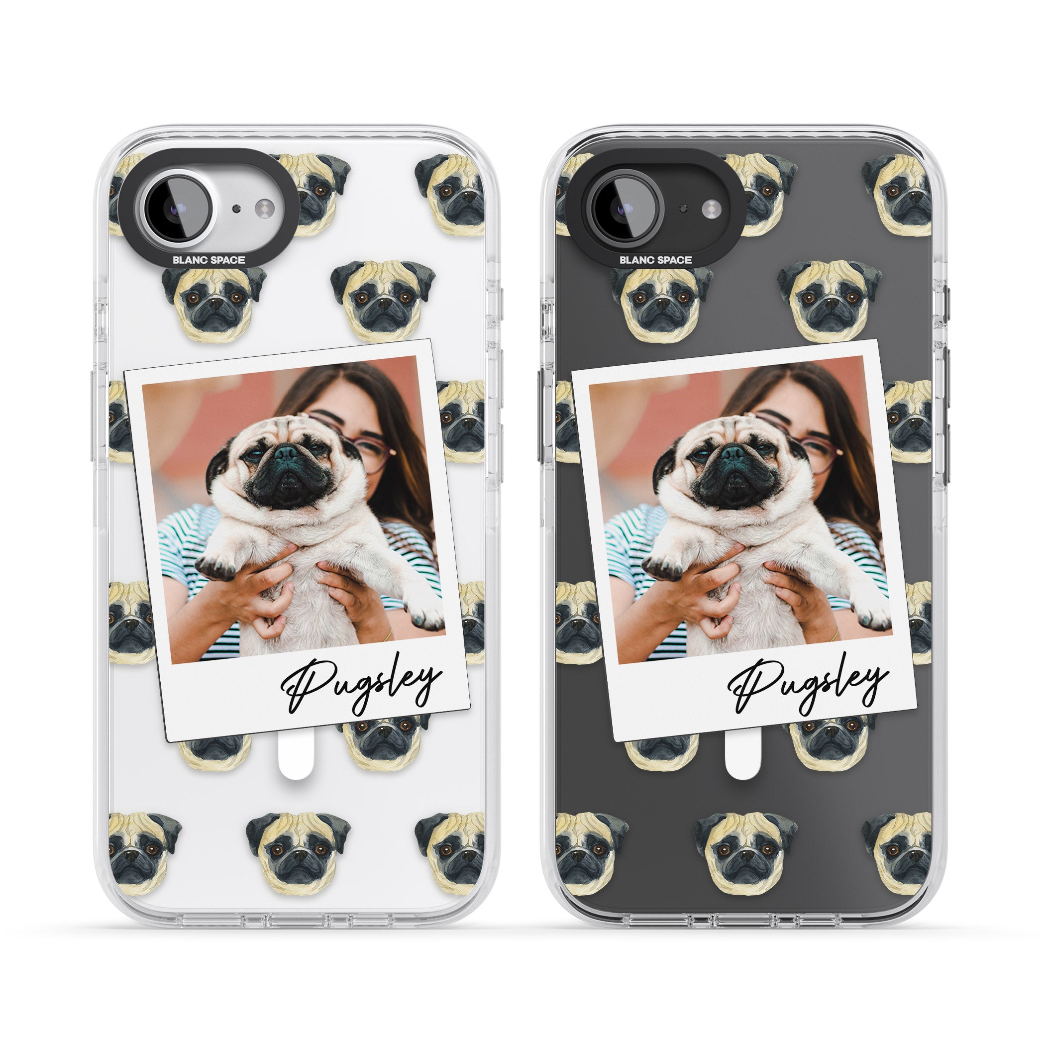 Personalised Pug Instant Camera Photo