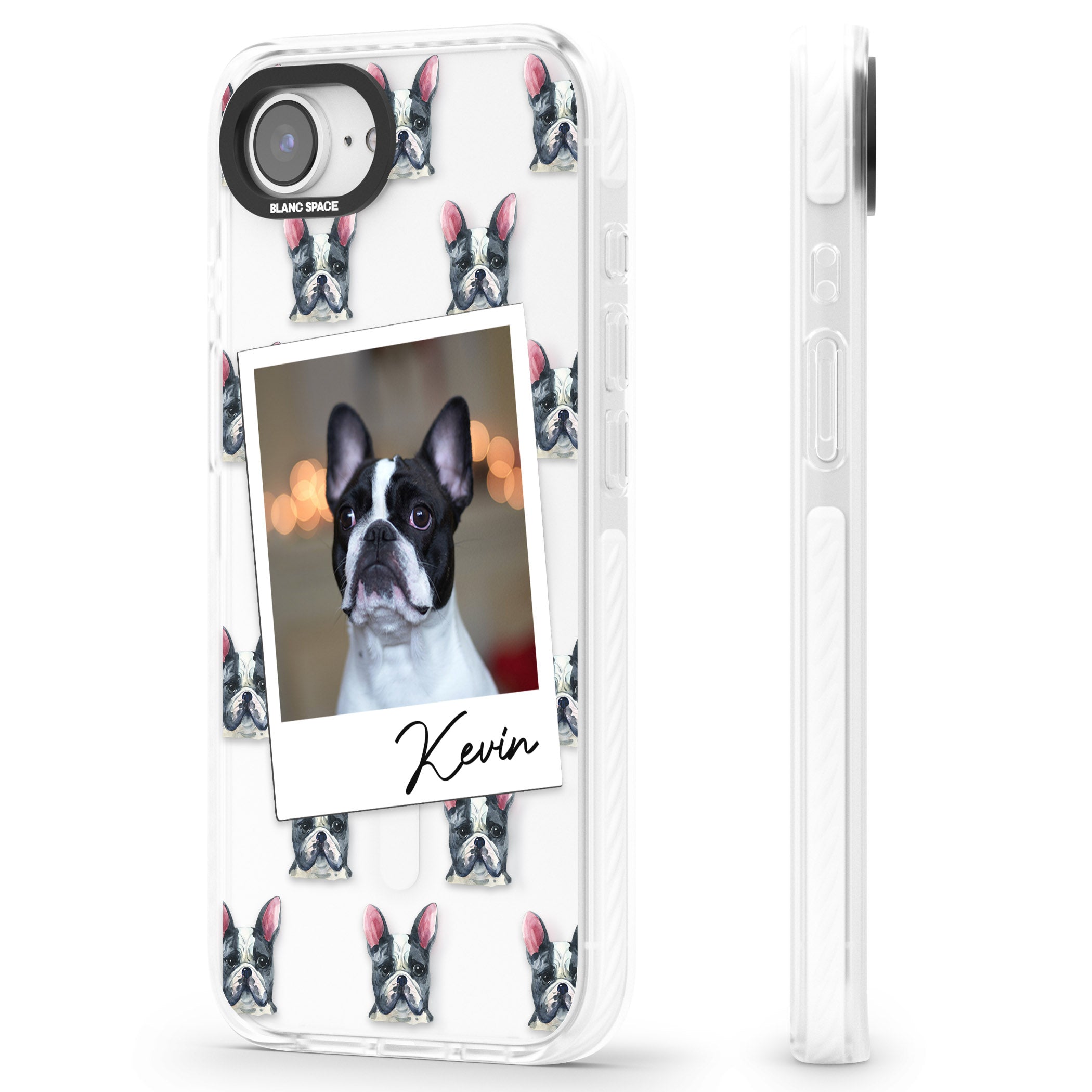 Personalised Black & White French Bulldog Instant Camera Photo