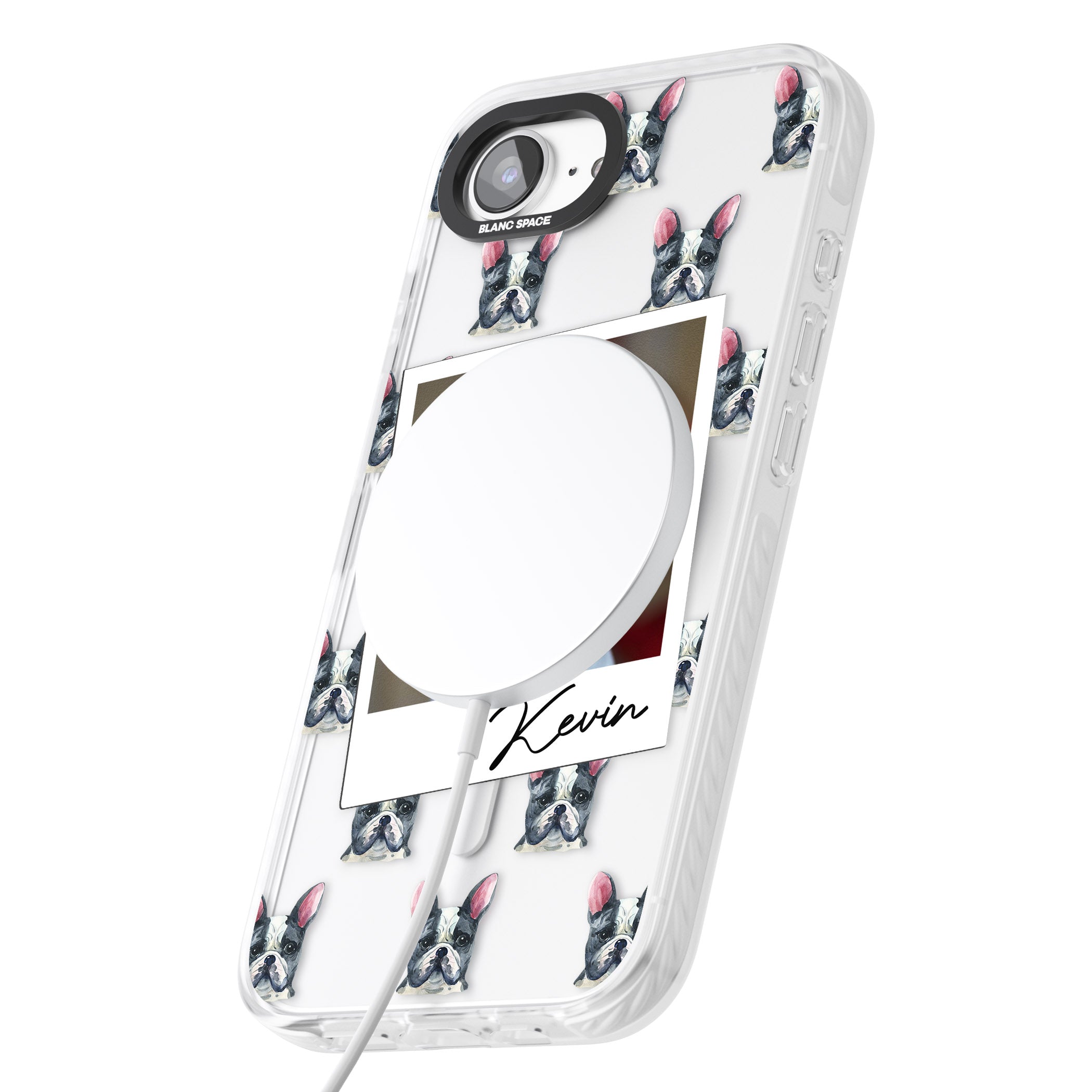 Personalised Black & White French Bulldog Instant Camera Photo