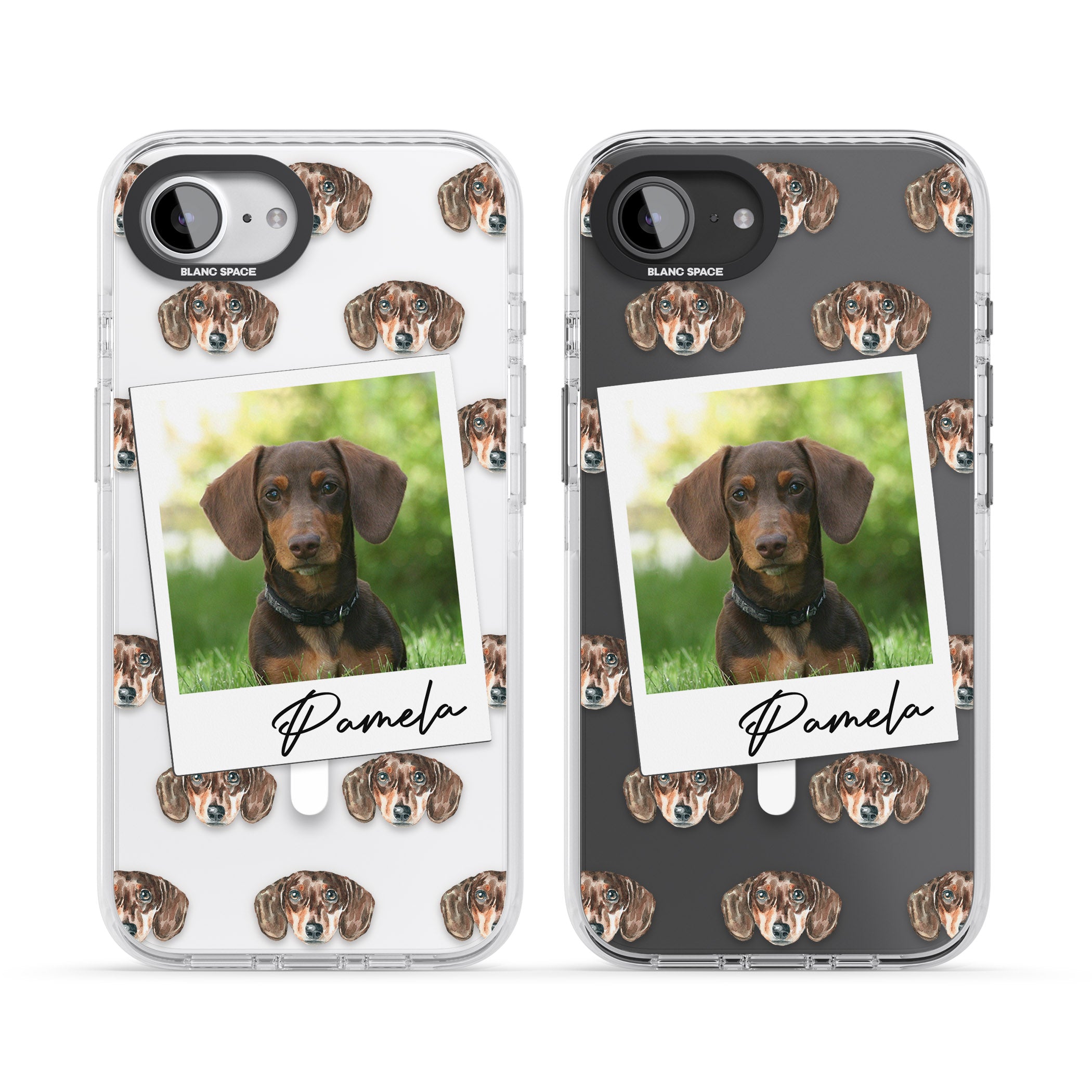 Personalised Brown Dachshund Instant Camera Photo