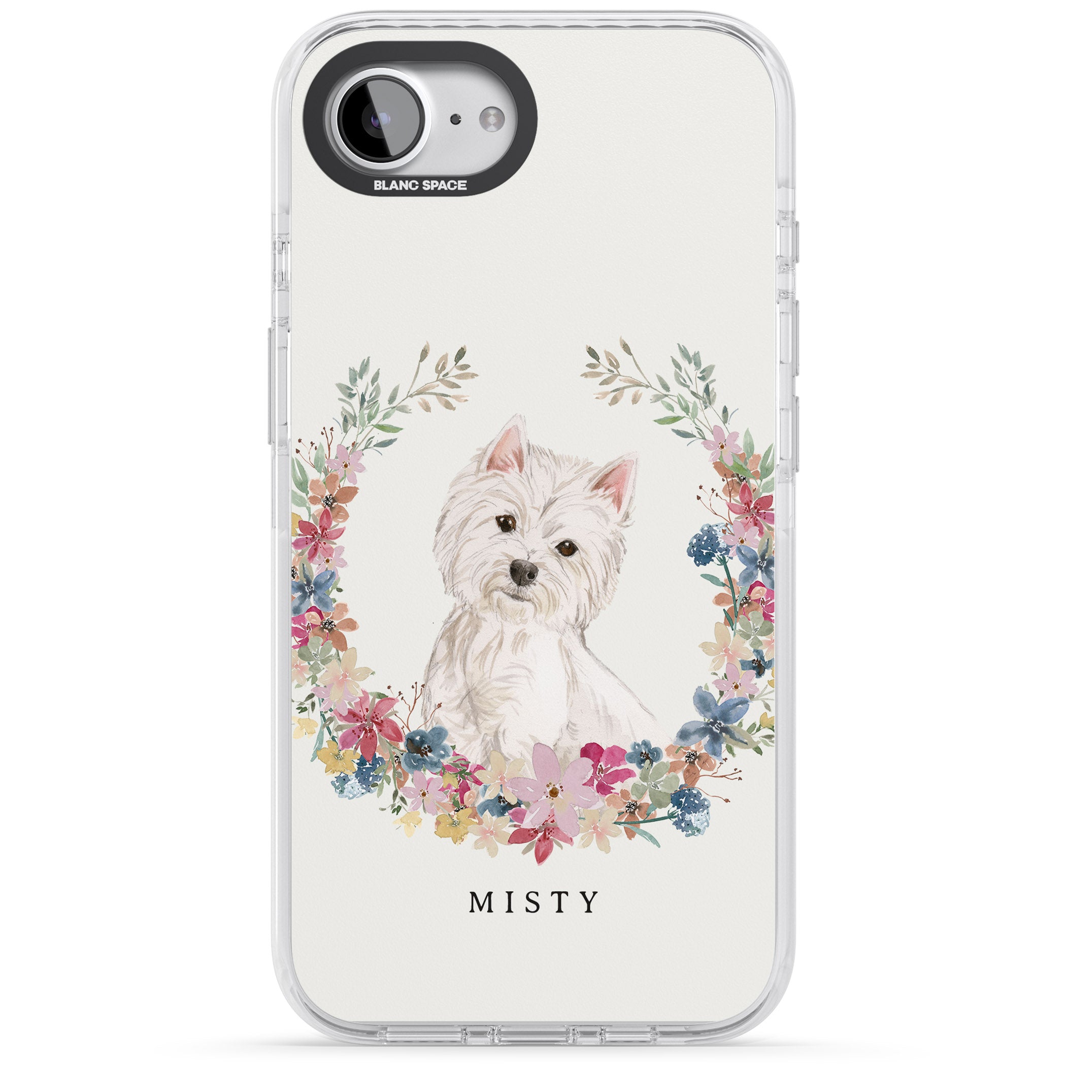 Personalised Westie Floral Portrait
