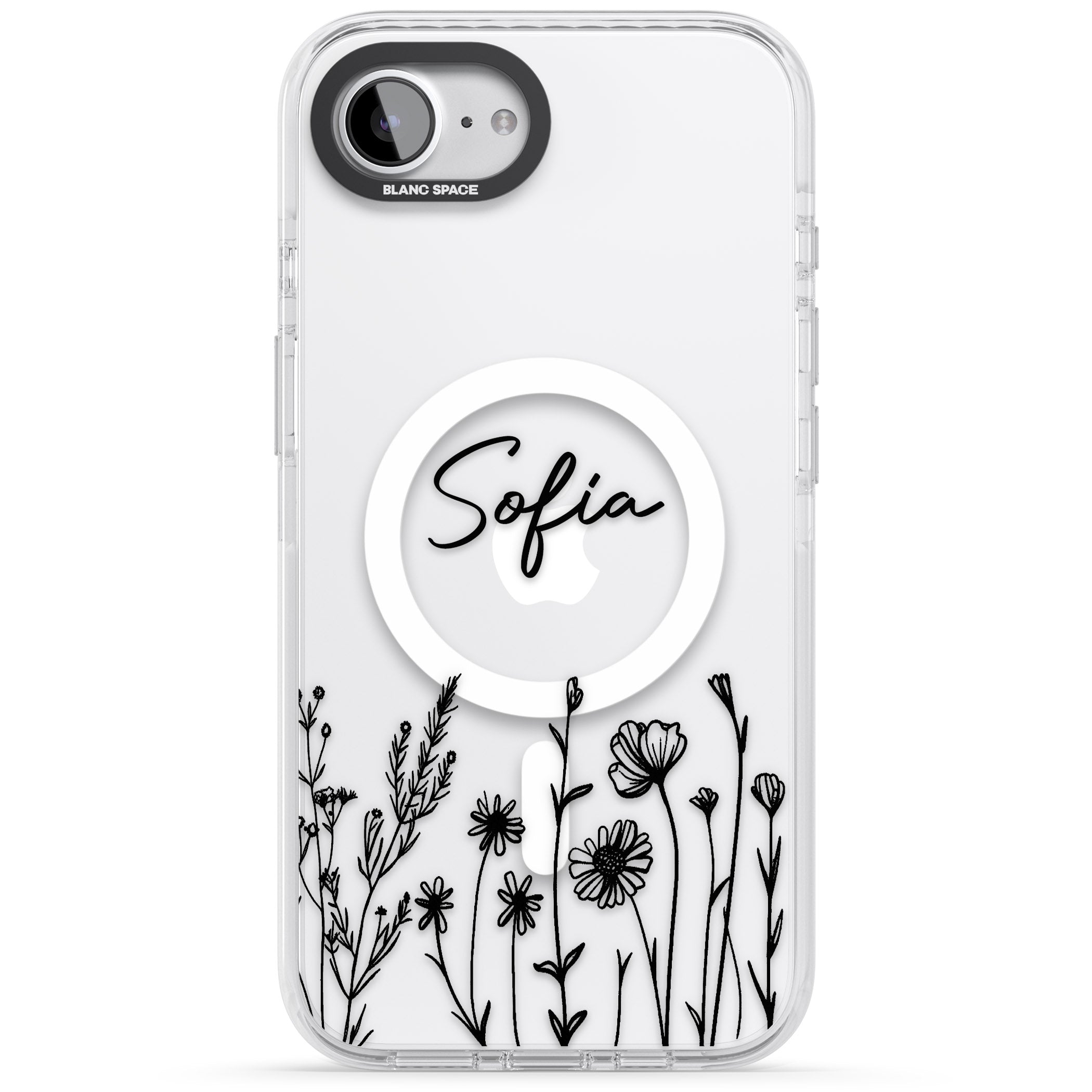 Personalised Black Wildflowers