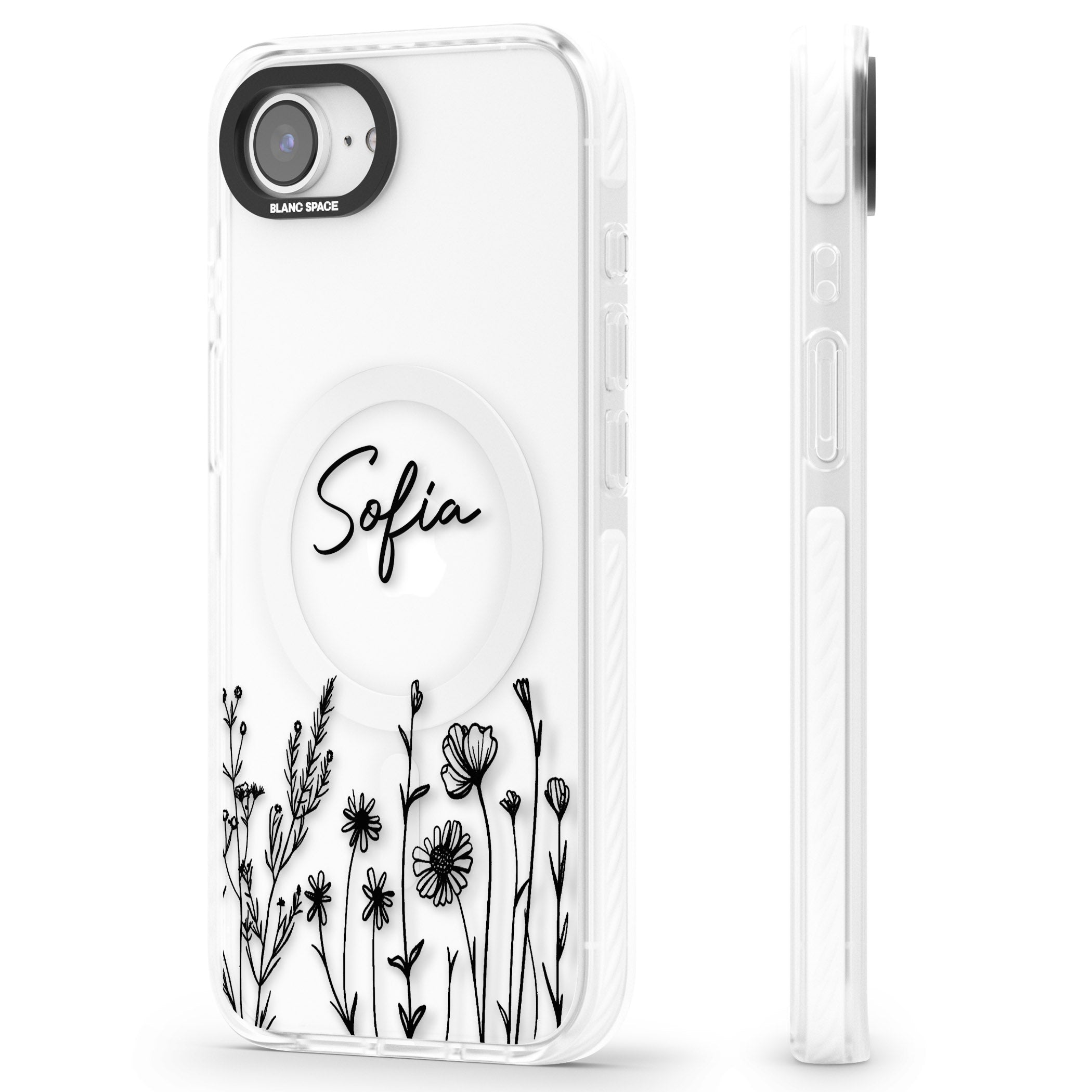 Personalised Black Wildflowers