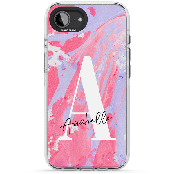 Personalised Pink & Purple Marble