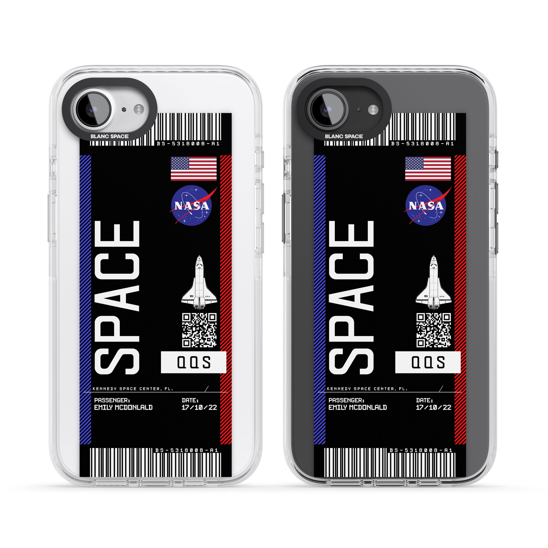 Personalised Nasa Boarding Pass (Dark)
