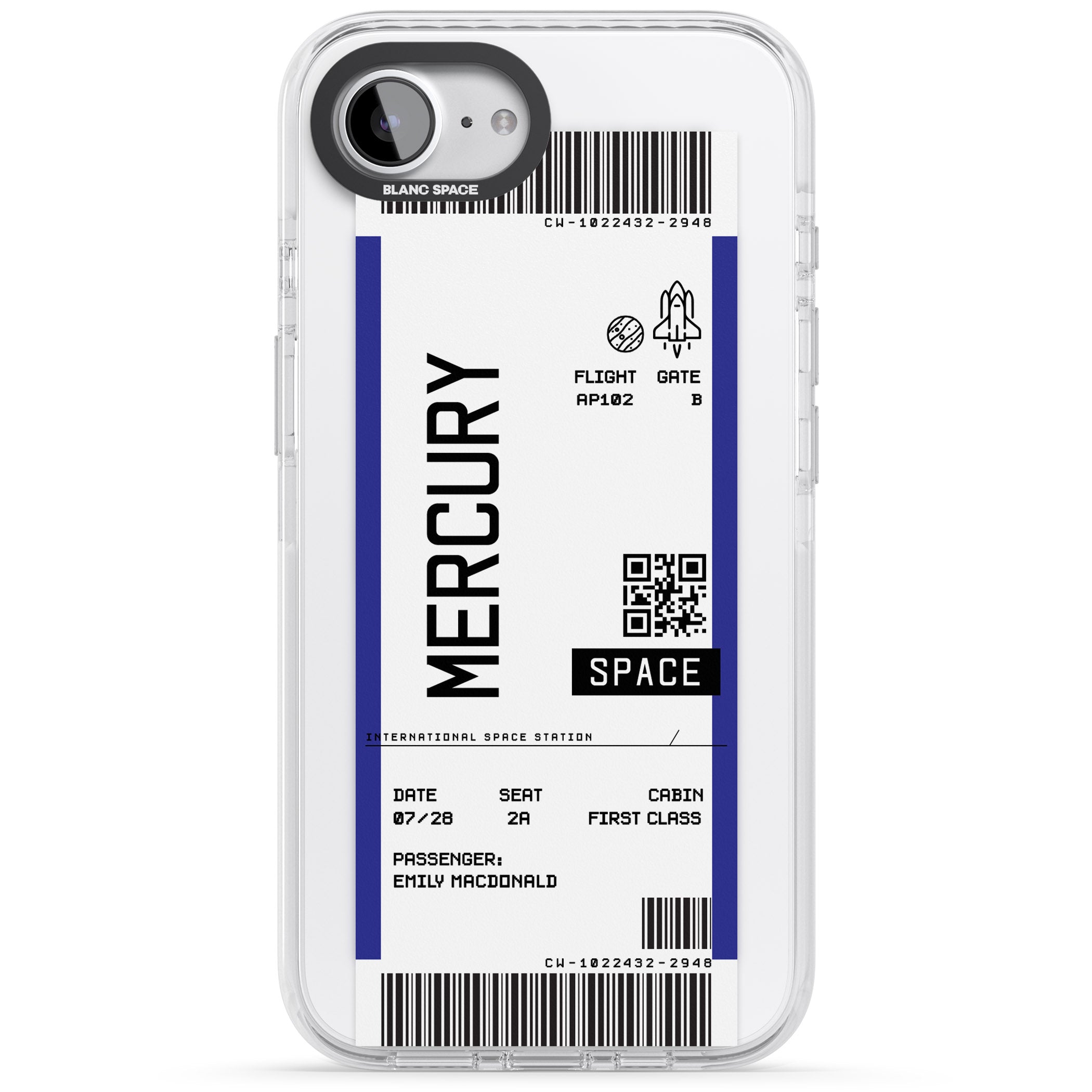 Personalised Mercury Travel Ticket