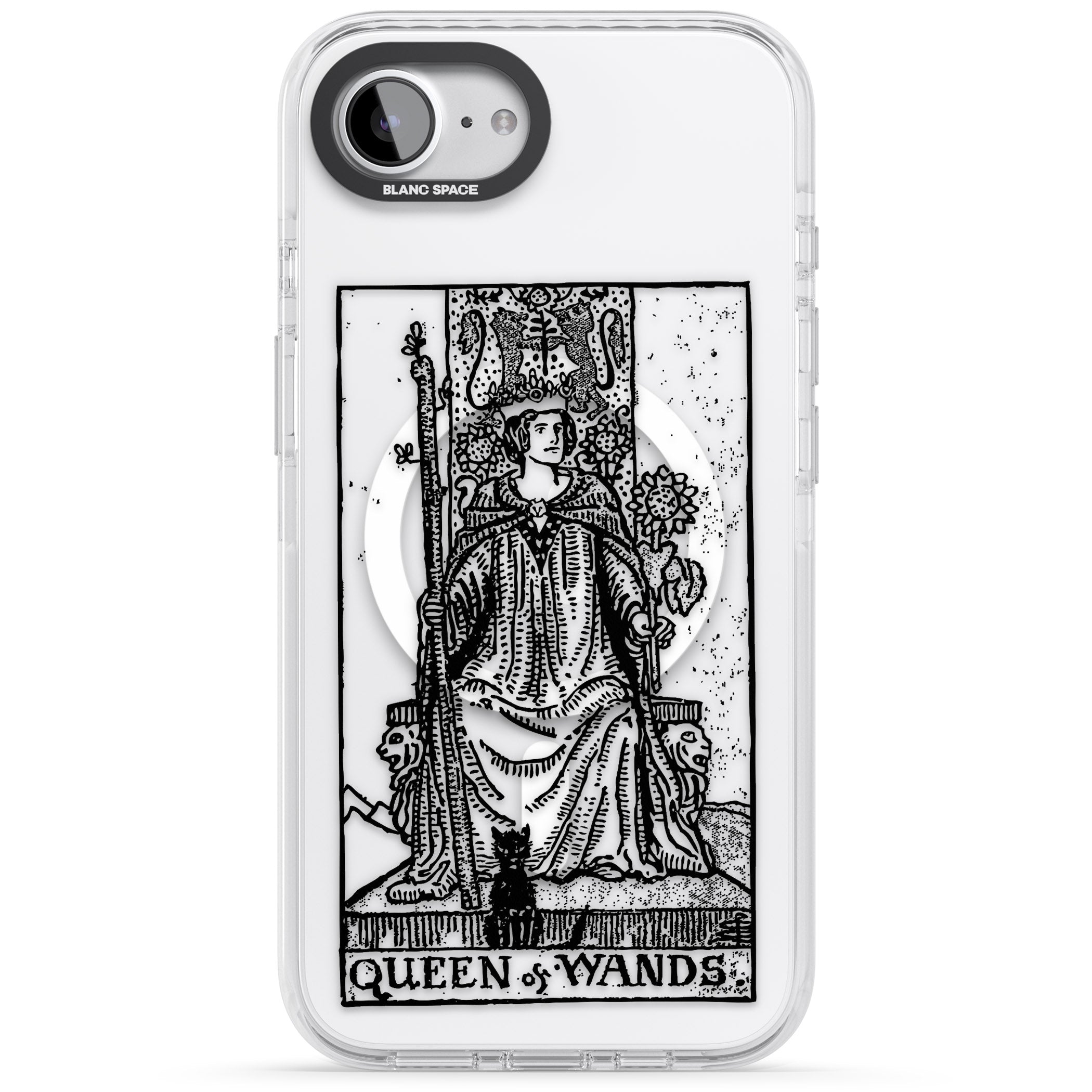 Personalised Queen Of Wands Tarot Card (Clear)