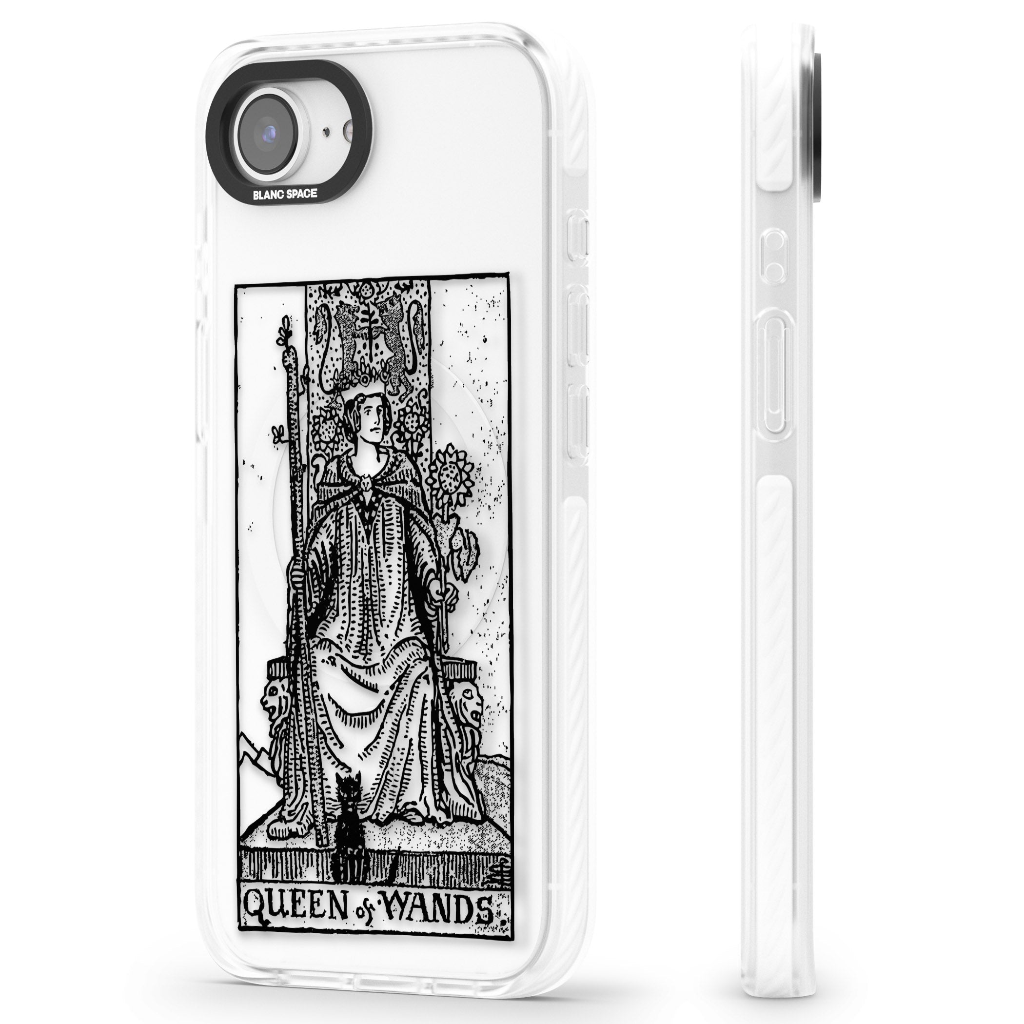Personalised Queen Of Wands Tarot Card (Clear)