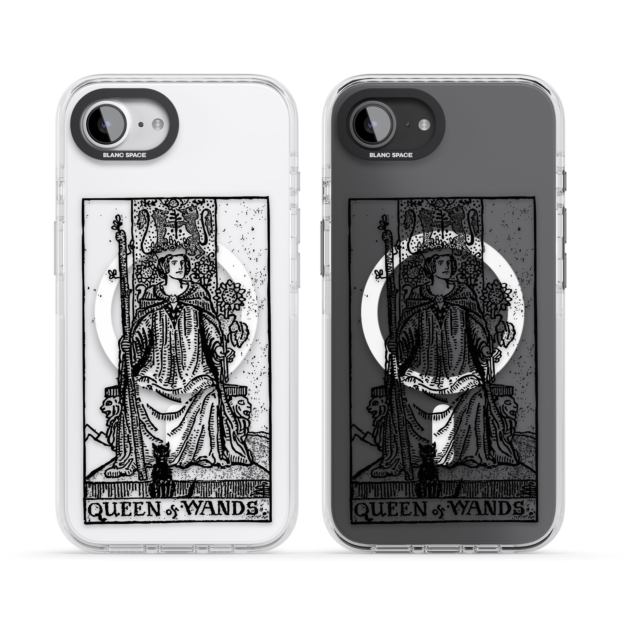 Personalised Queen Of Wands Tarot Card (Clear)