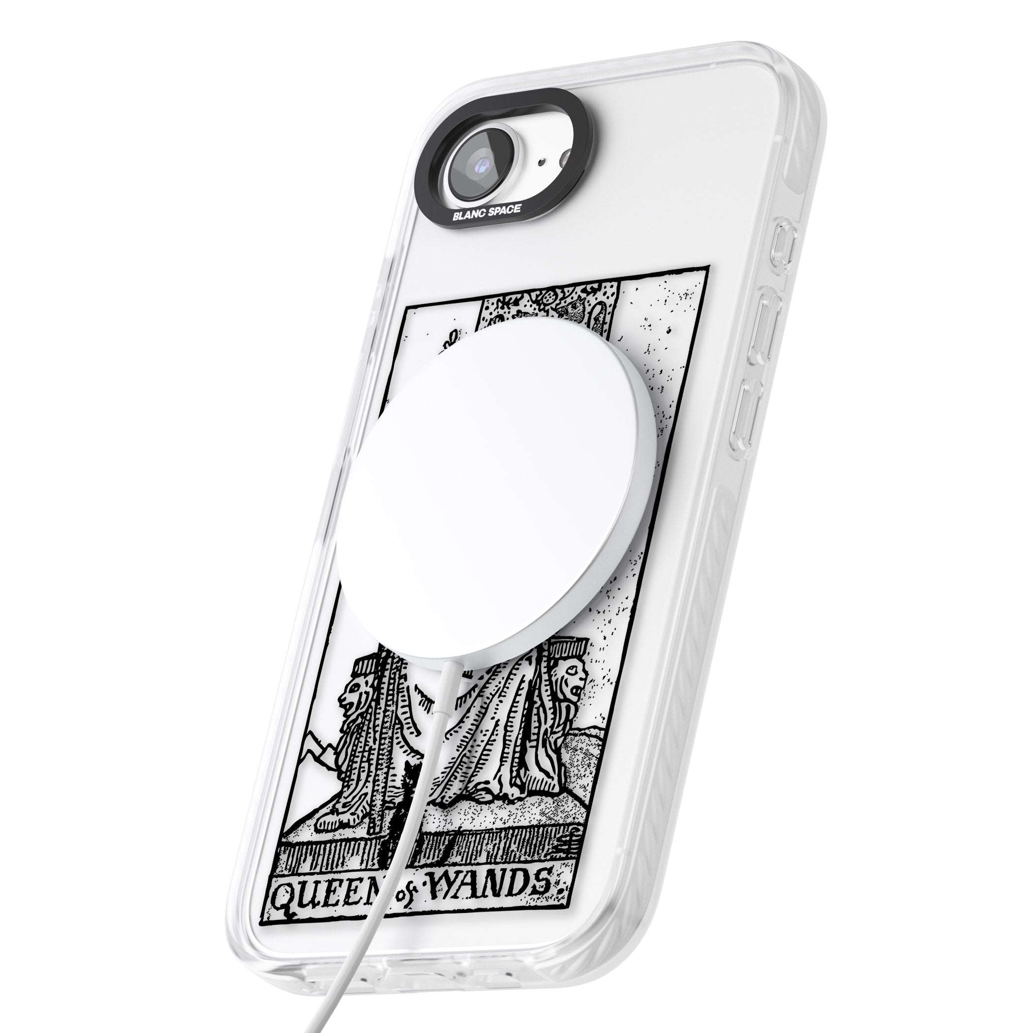 Personalised Queen Of Wands Tarot Card (Clear)