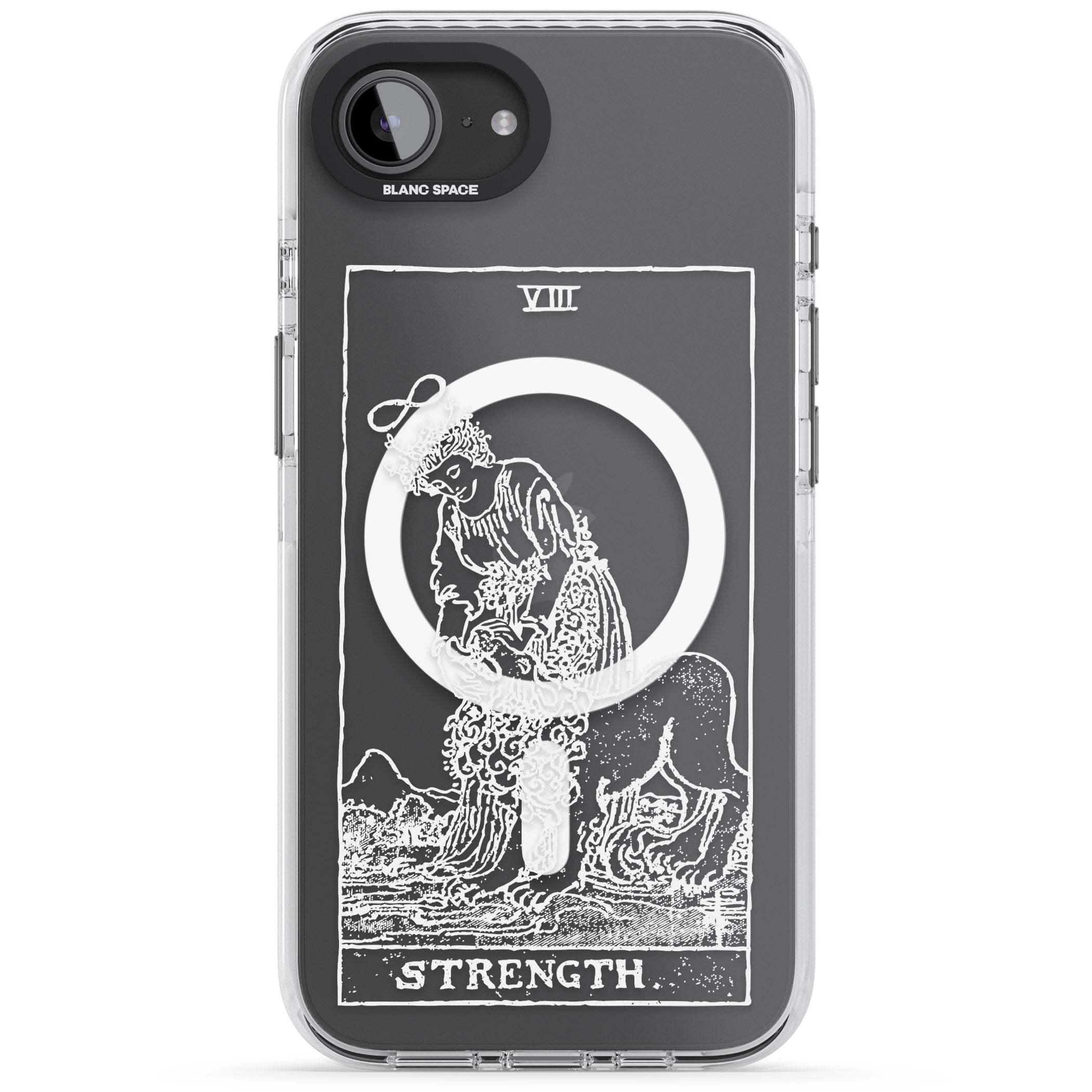 Personalised Strength Tarot Card (White)