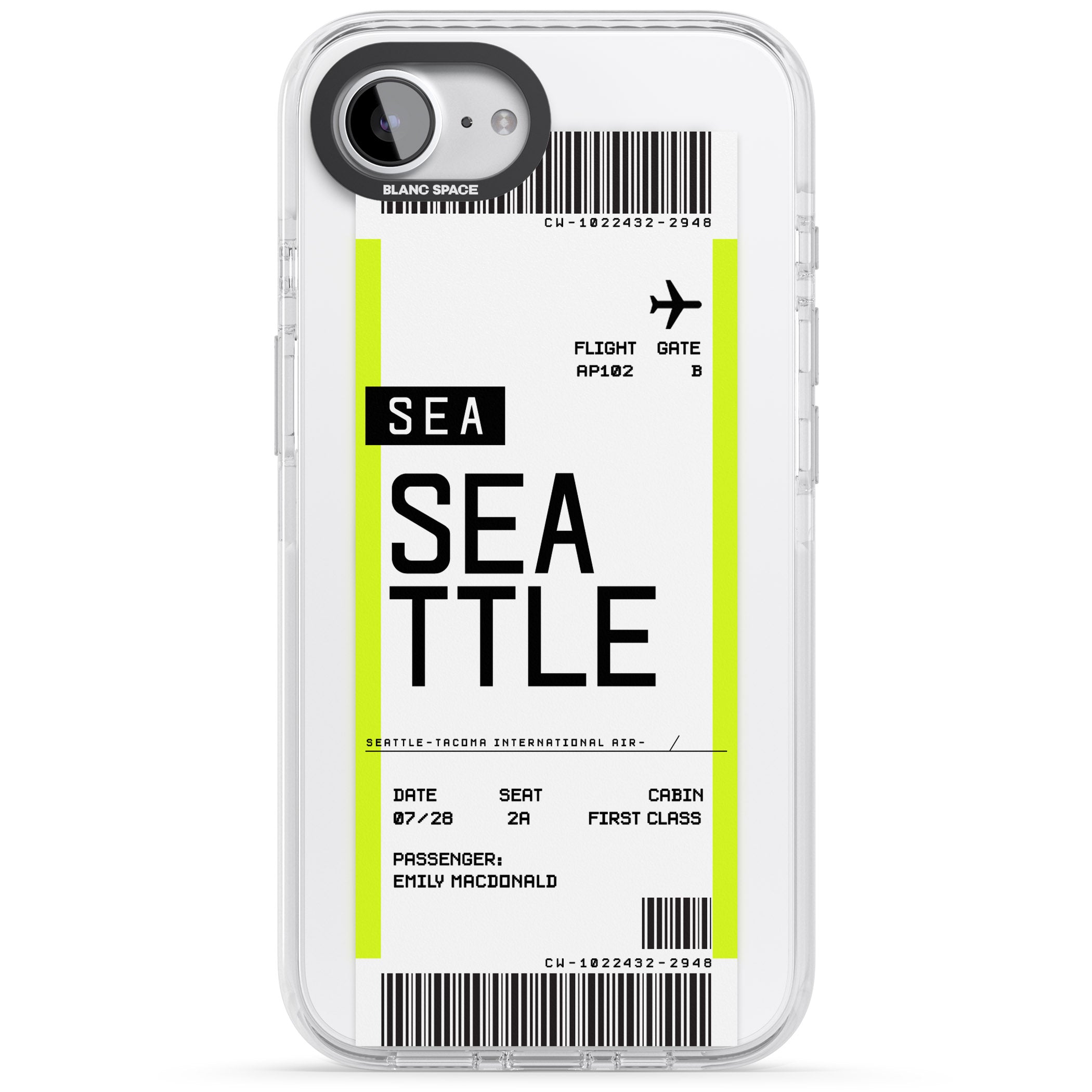 Personalised Seattle Boarding Pass