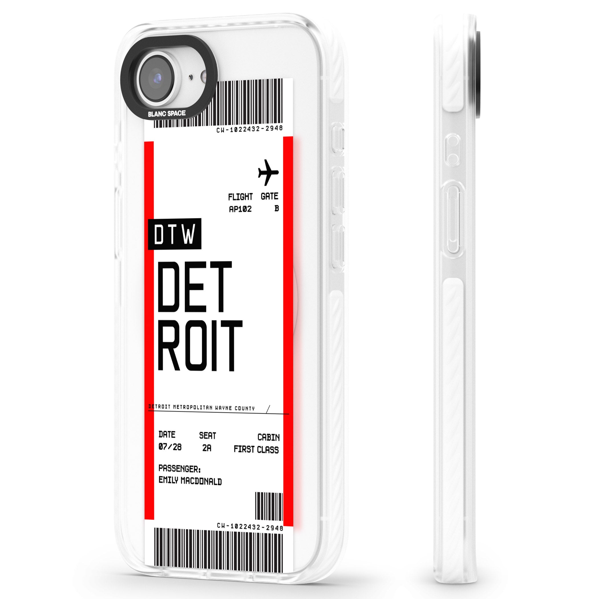 Personalised Detroit Boarding Pass