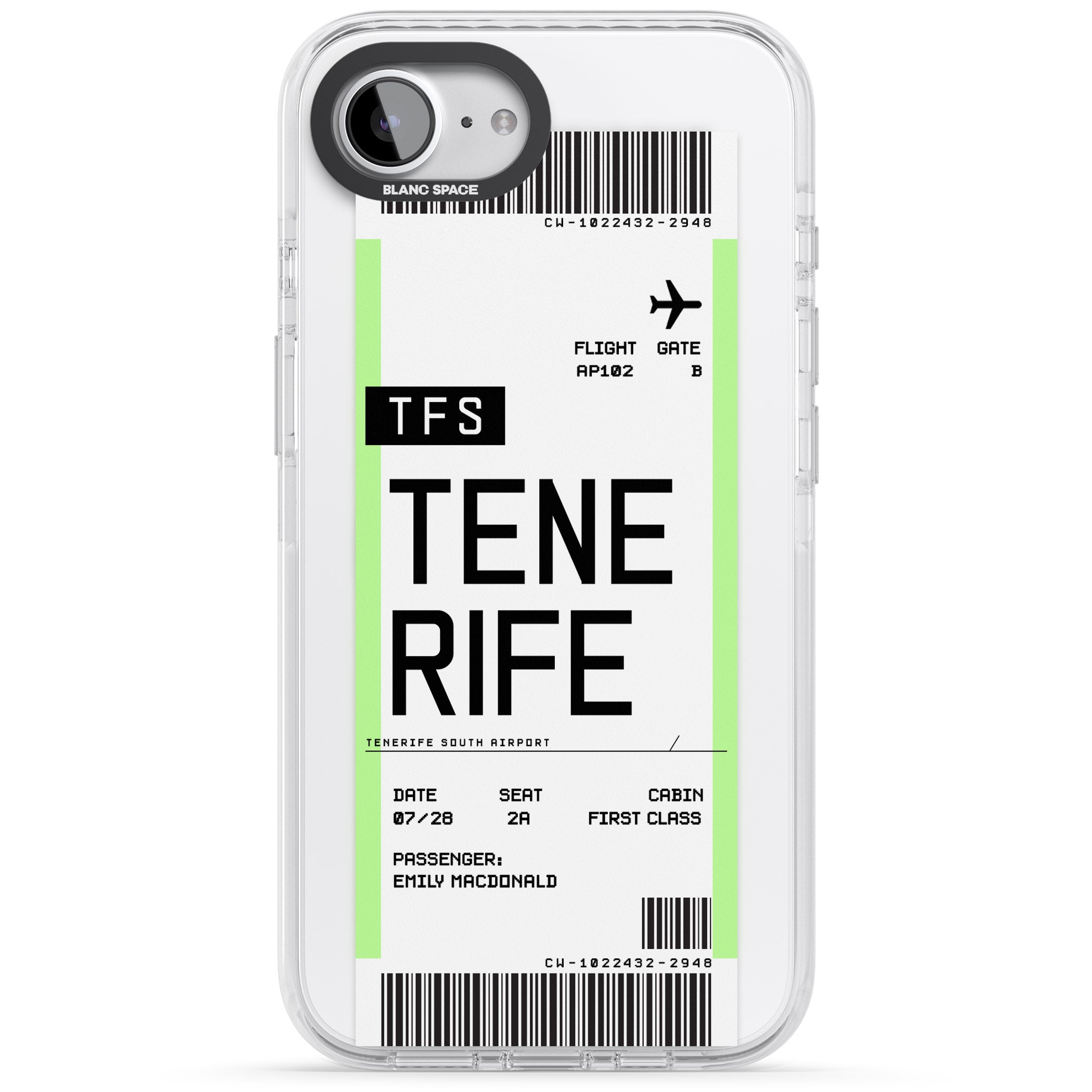Personalised Tenerife Boarding Pass