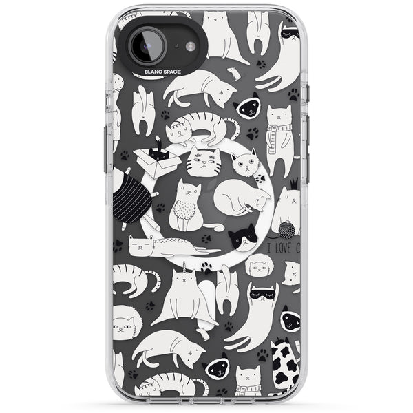 Cartoon Cats (Black & White)