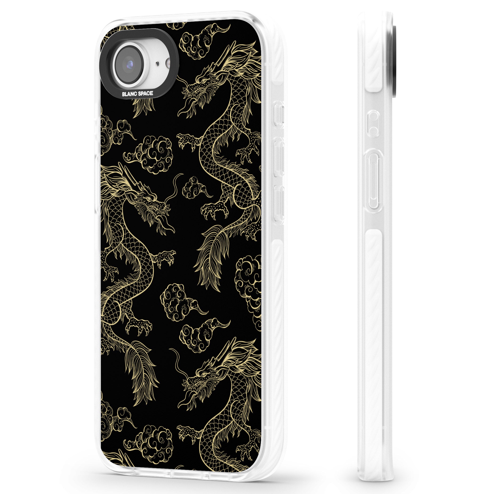 Black And Gold Dragon Pattern