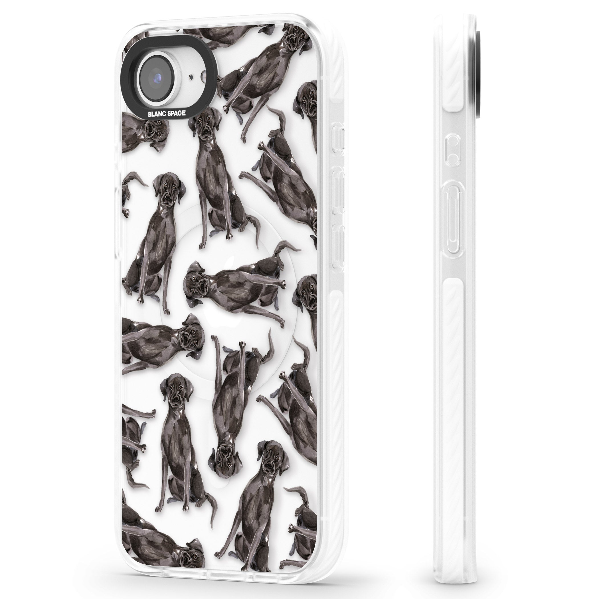 Black Labrador Watercolor Pattern