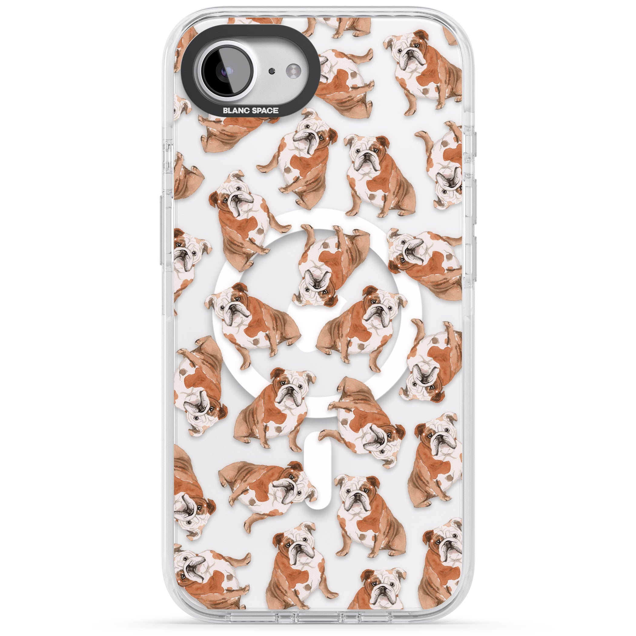English Bulldog Watercolour Dog Pattern