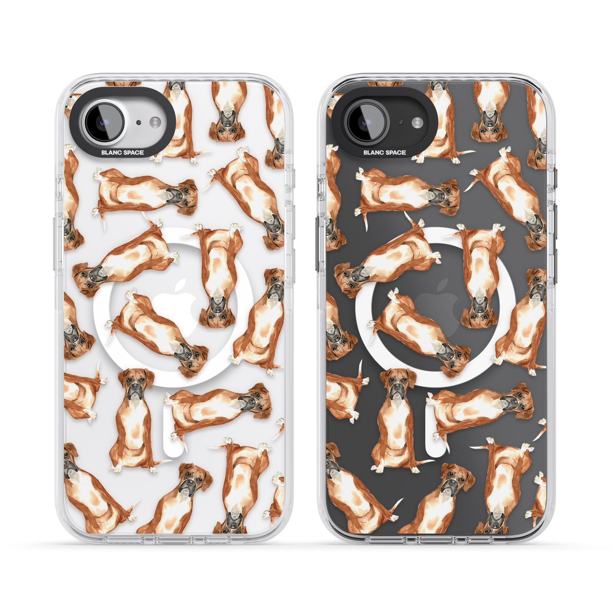 Boxer Watercolor Dog Pattern