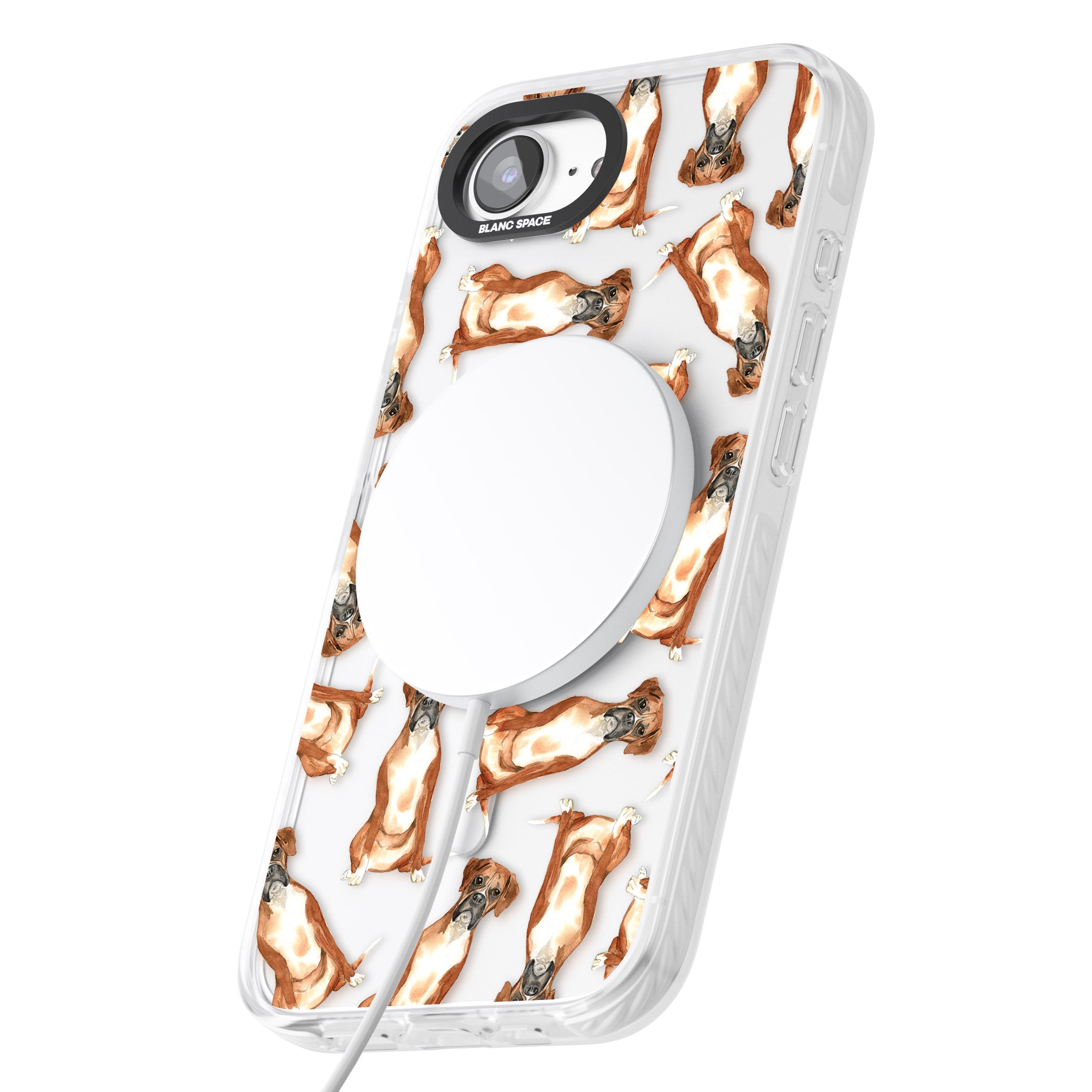 Boxer Watercolor Dog Pattern