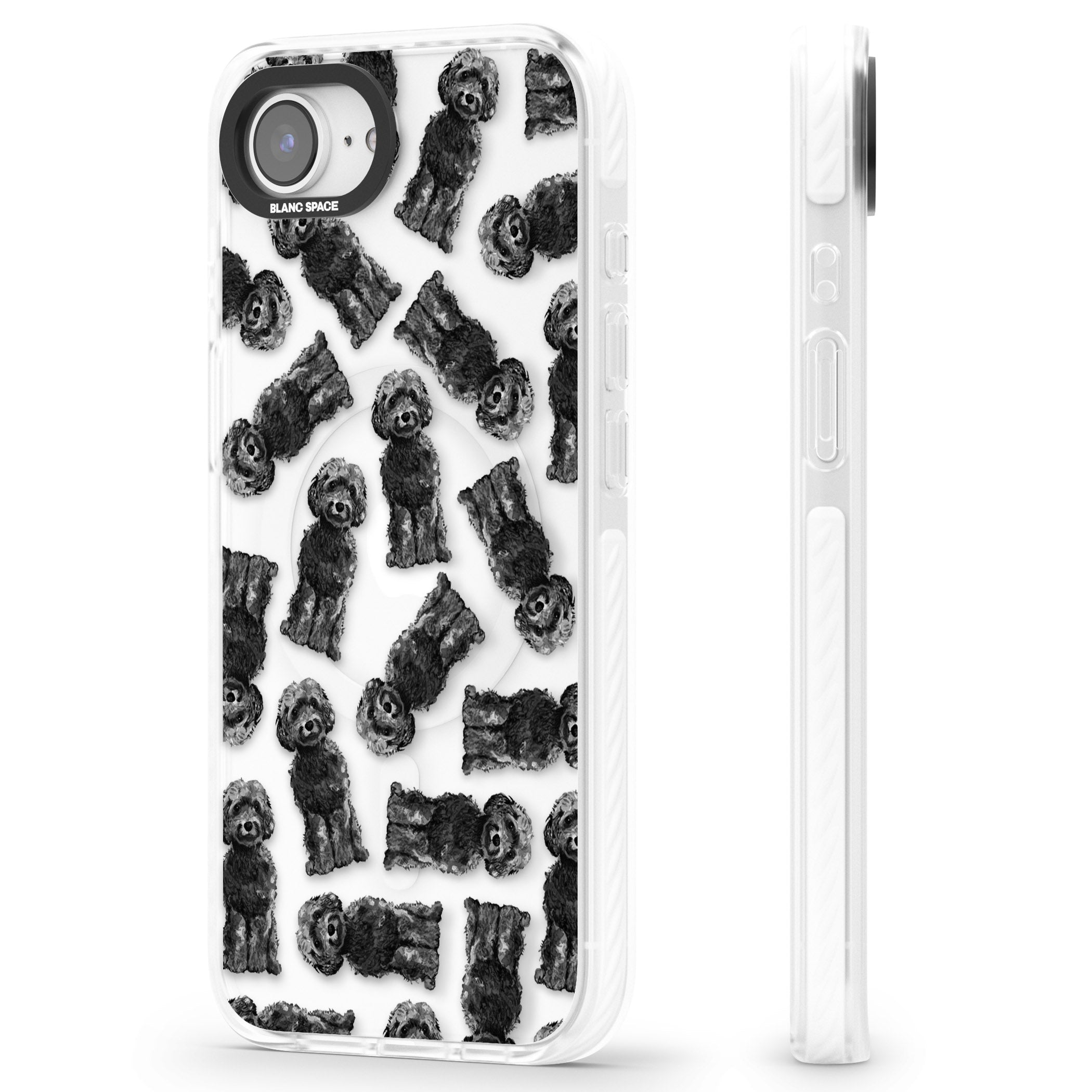 Black Cockapoo Watercolor