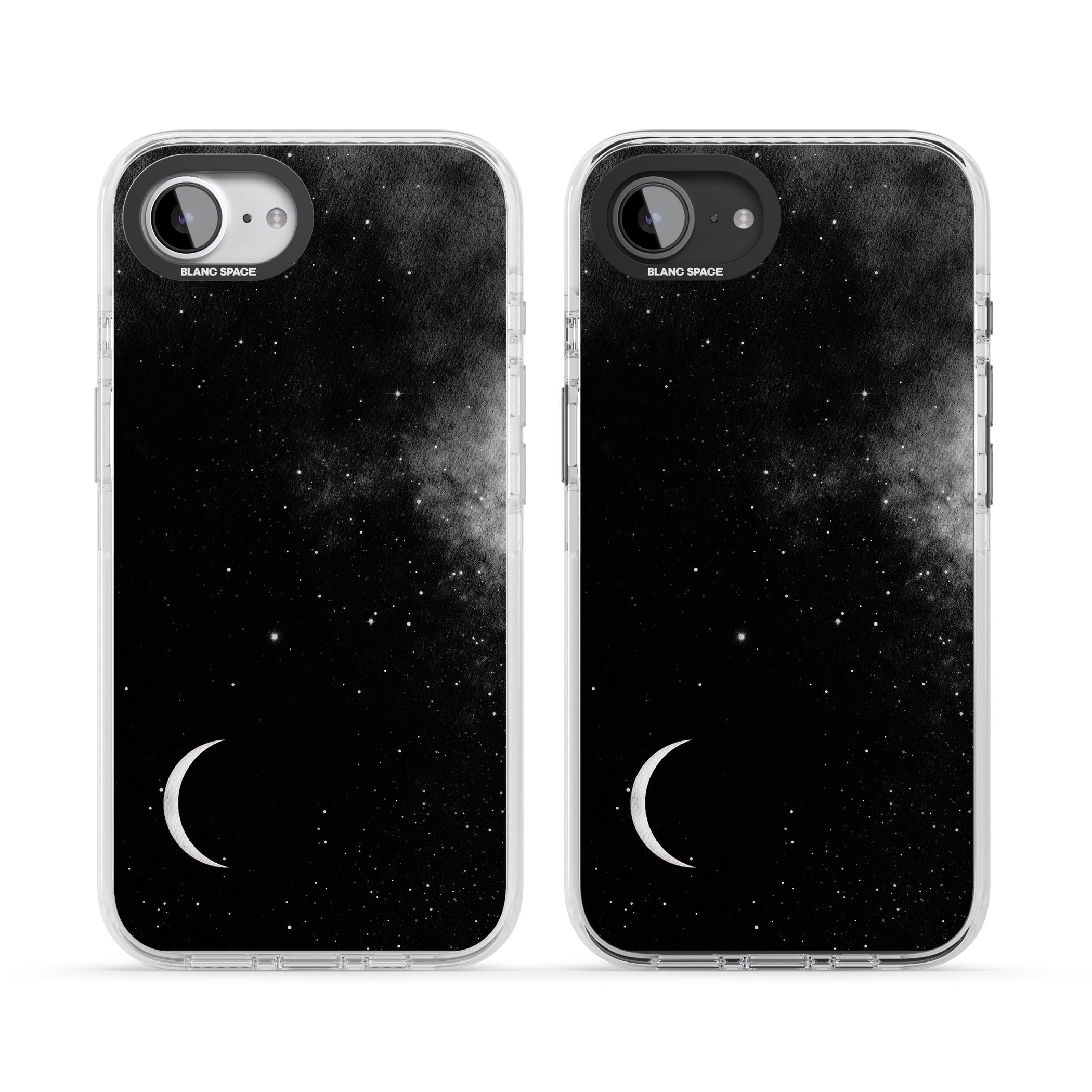 Night Sky Galaxies: Crescent Moon