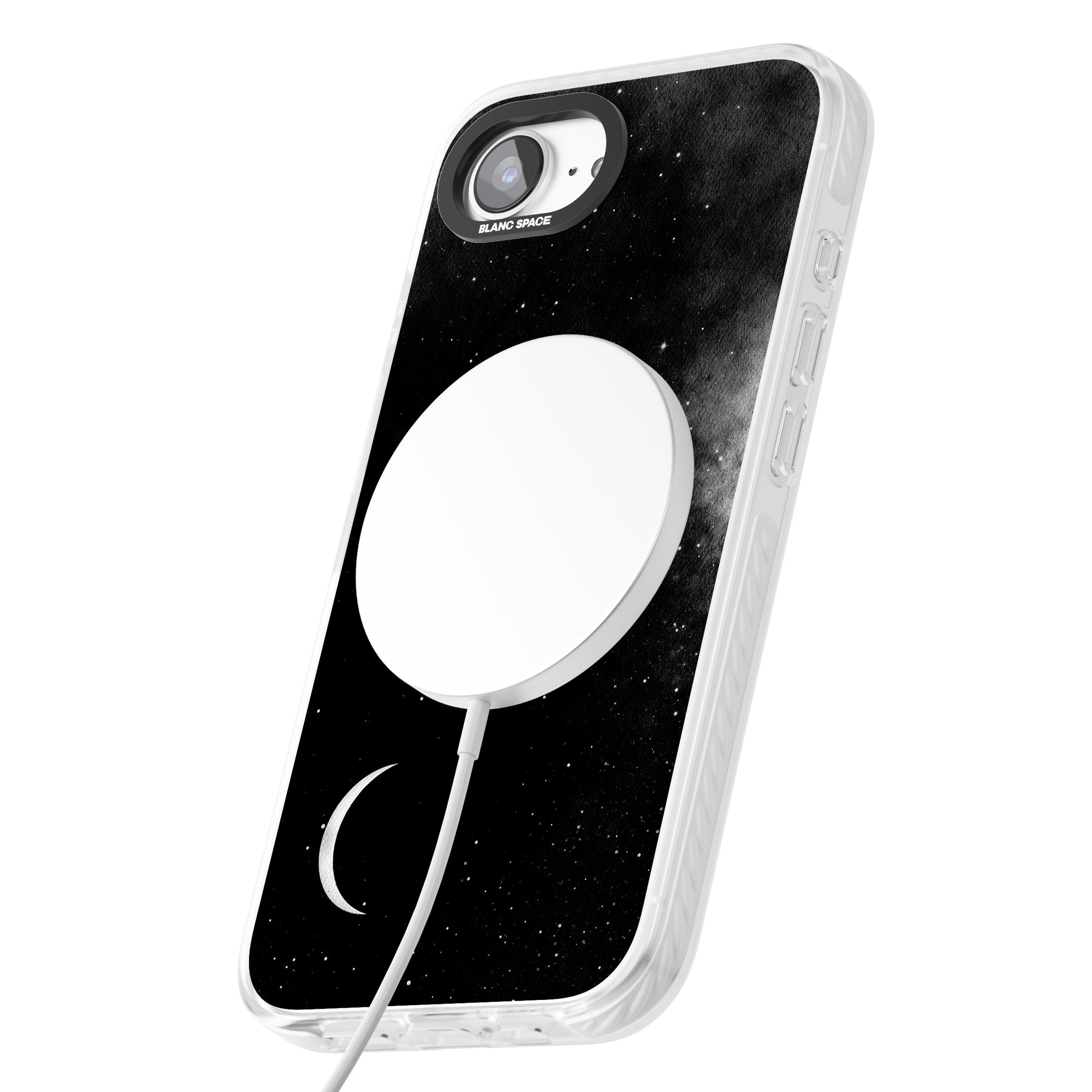 Night Sky Galaxies: Crescent Moon