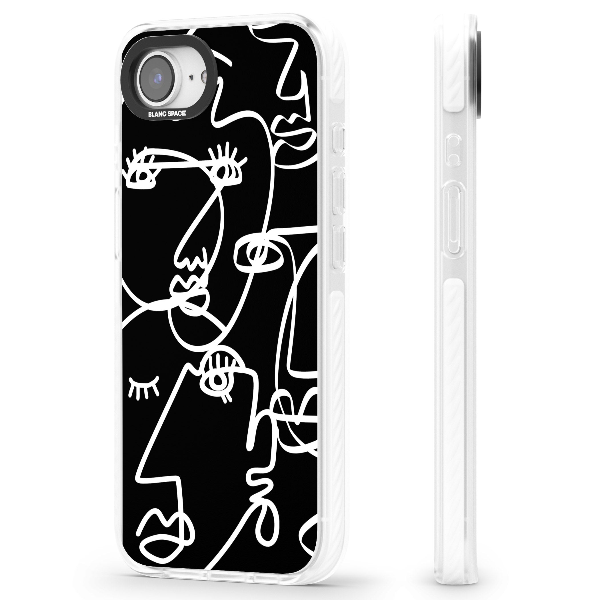 Abstract Line Art White Black