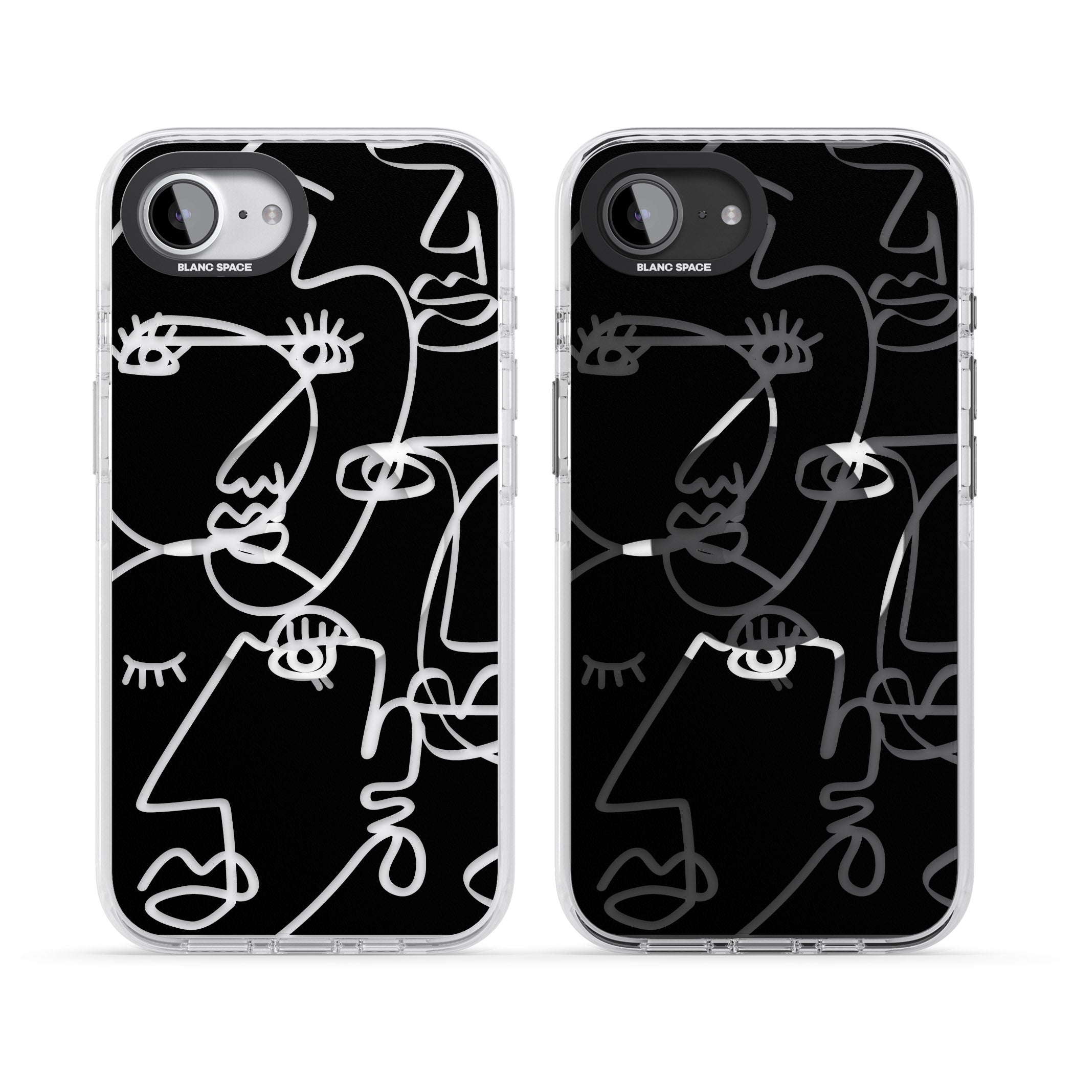 Abstract Line Art Clear Black