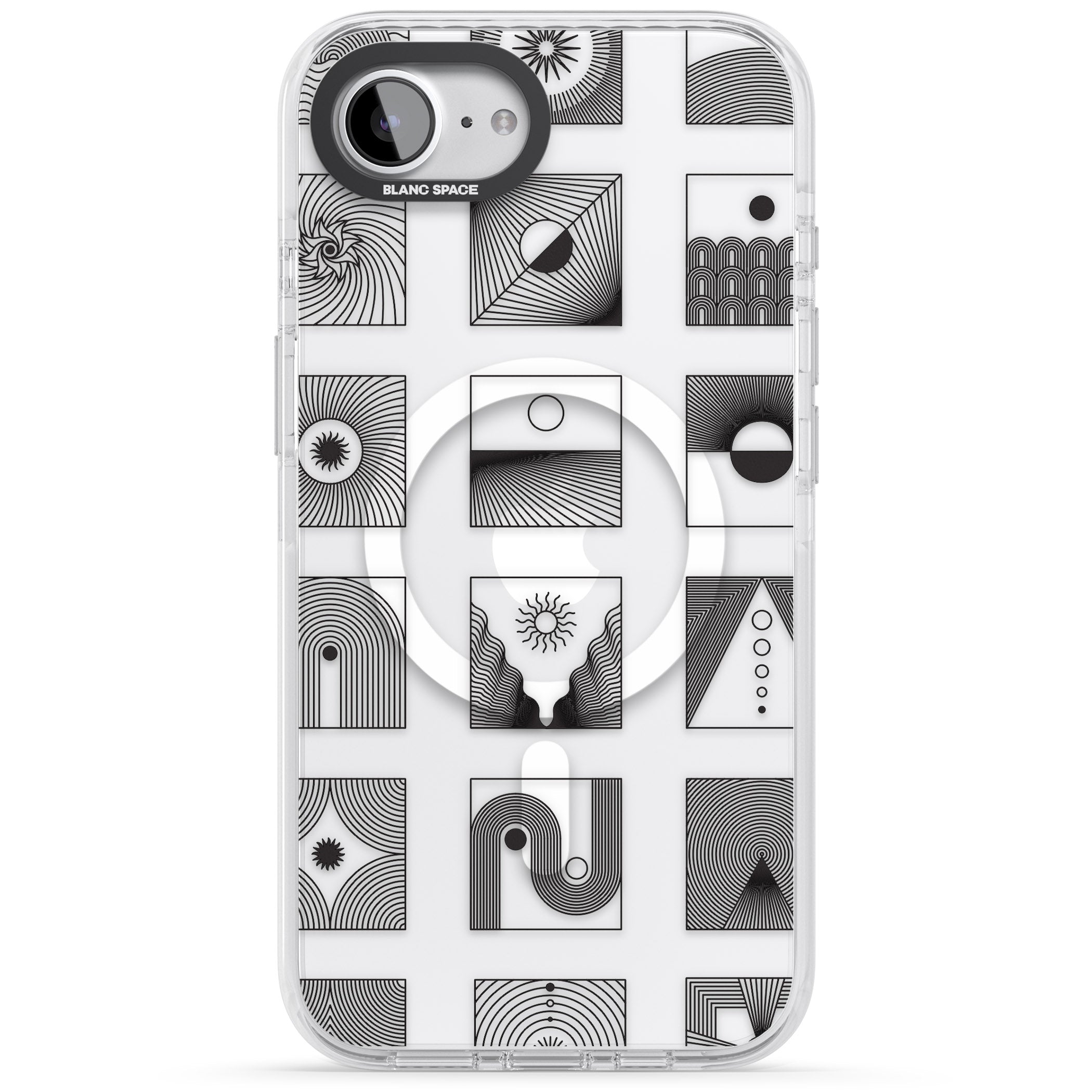 Geometric Pattern Trio: Artistic Blend