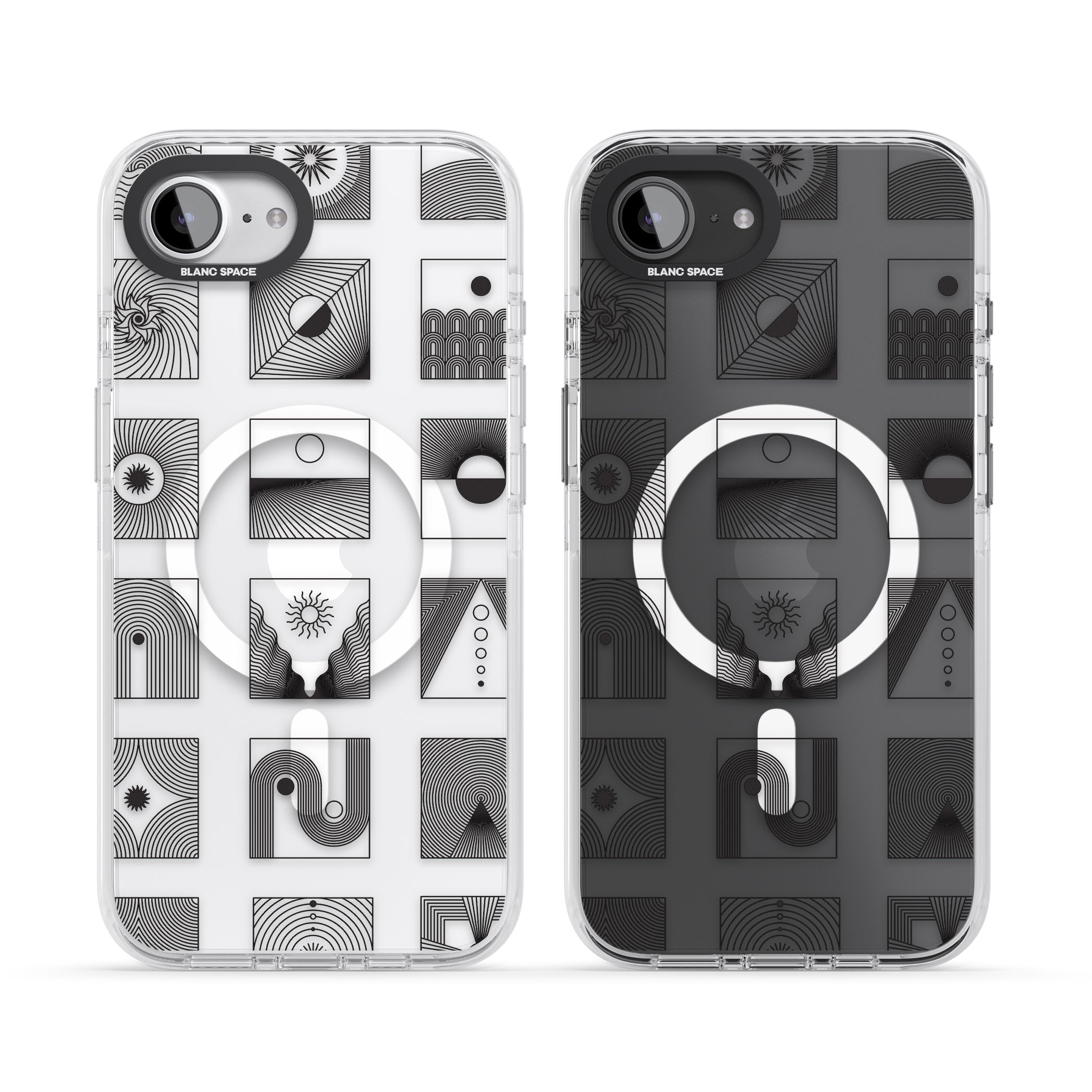 Geometric Pattern Trio: Artistic Blend