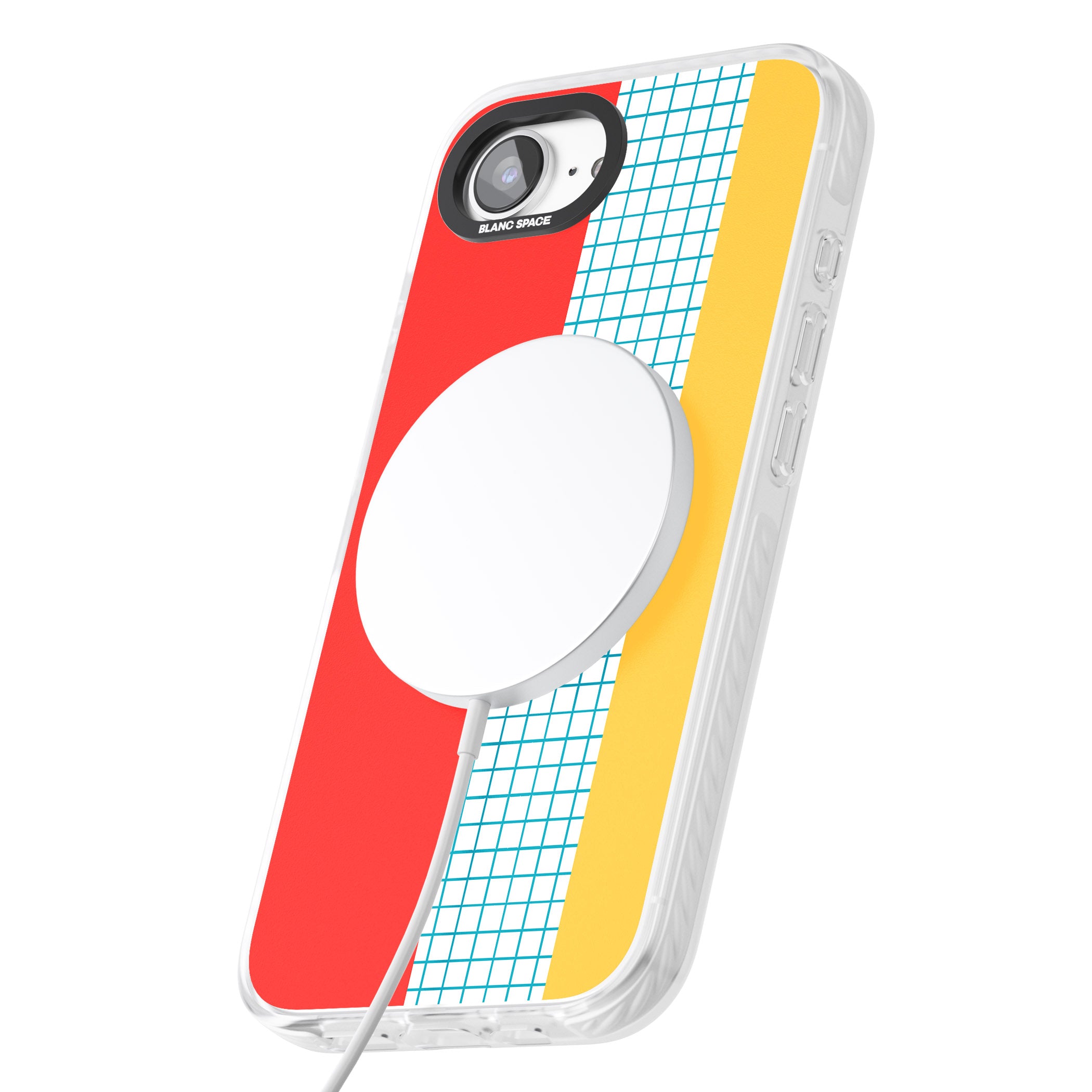 Abstract Grid Red, Blue, Yellow