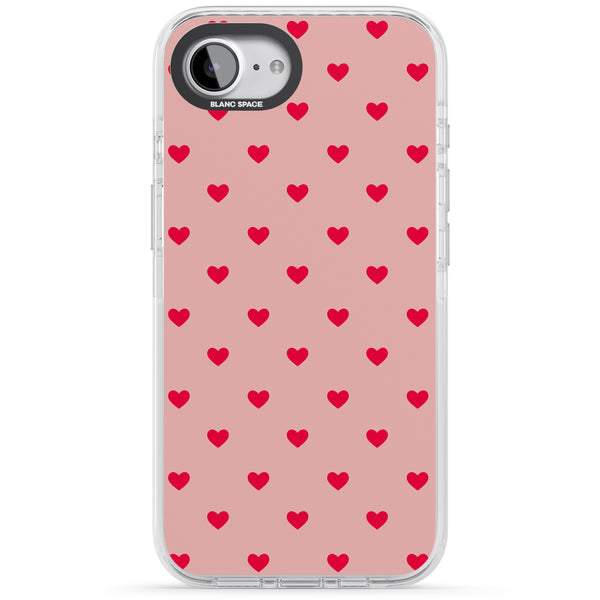 Small Heart Pattern: Red & Pink