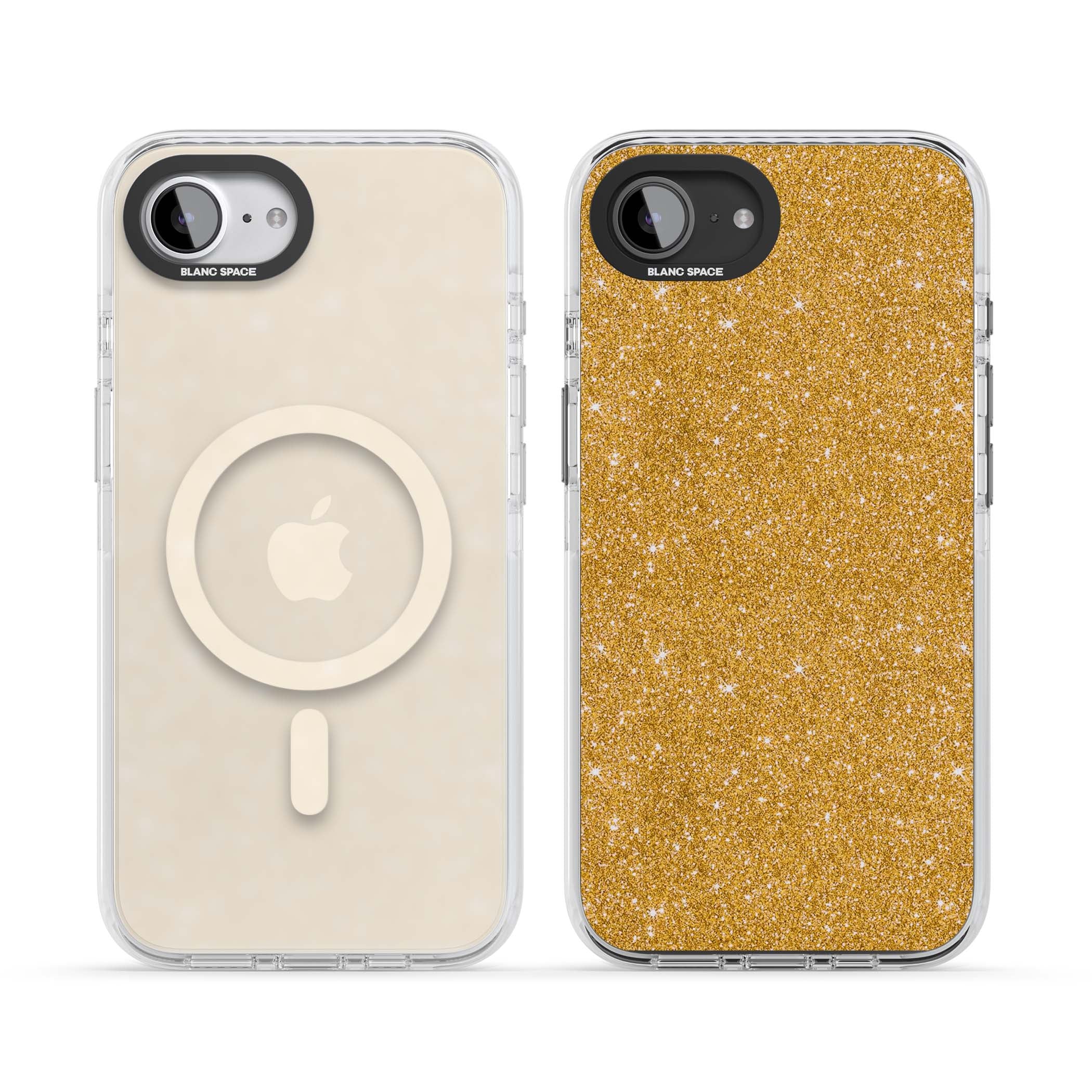 Gold Glitter gold glitter iPhone case featuring a shimmering sparkle wallpaper design in luxury gold | Impact Magsafe case for iPhone 16e, iPhone 17e