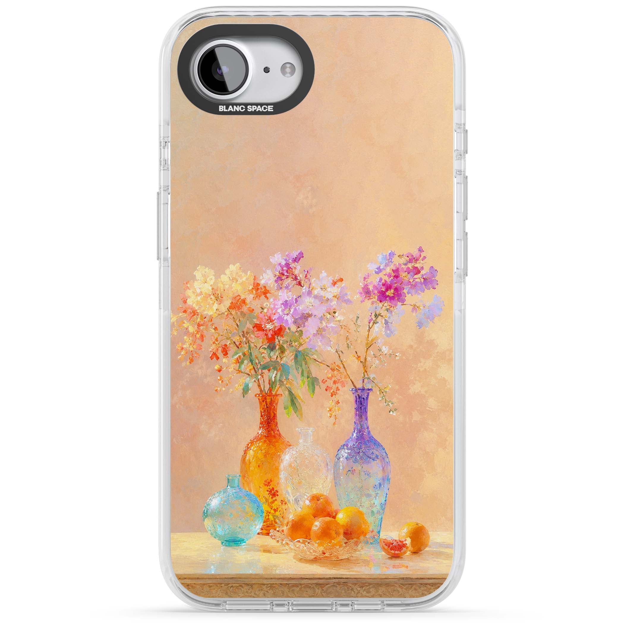 Peach Glass art iPhone case | Impact Magsafe case for iPhone 16e, iPhone 17e