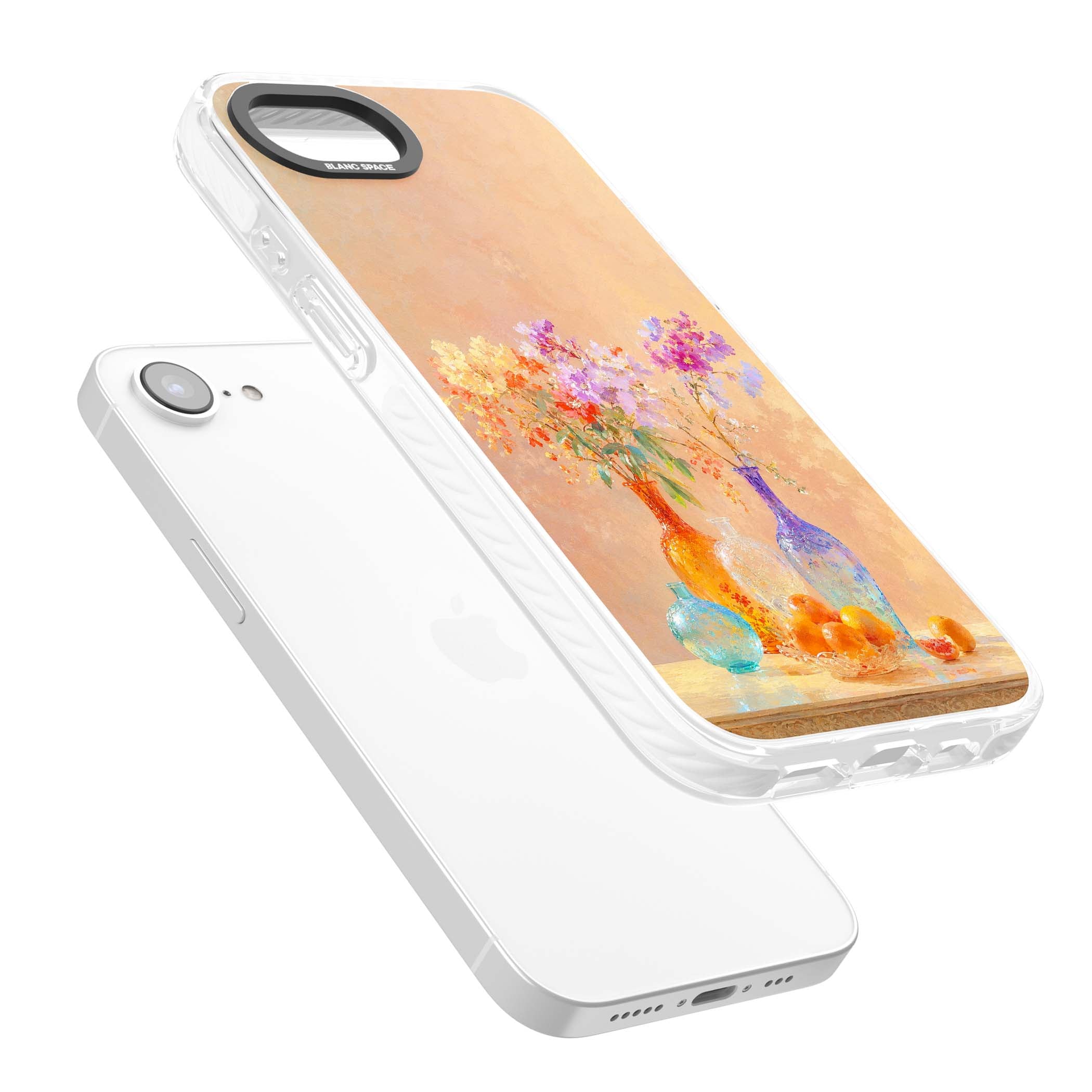 Peach Glass art iPhone case | Impact Magsafe case for iPhone 16e, iPhone 17e
