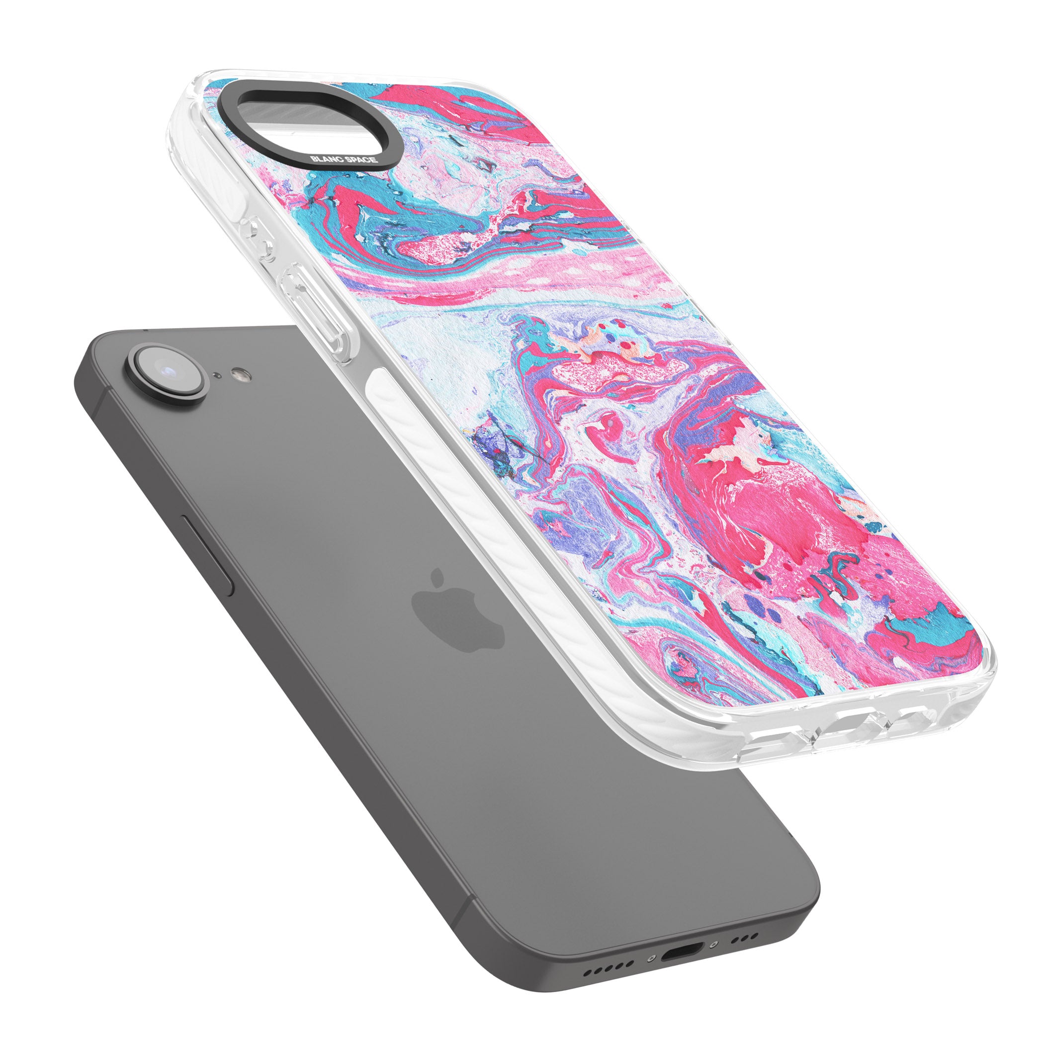 Pink, Blue & Purple Marbled Paper Pattern