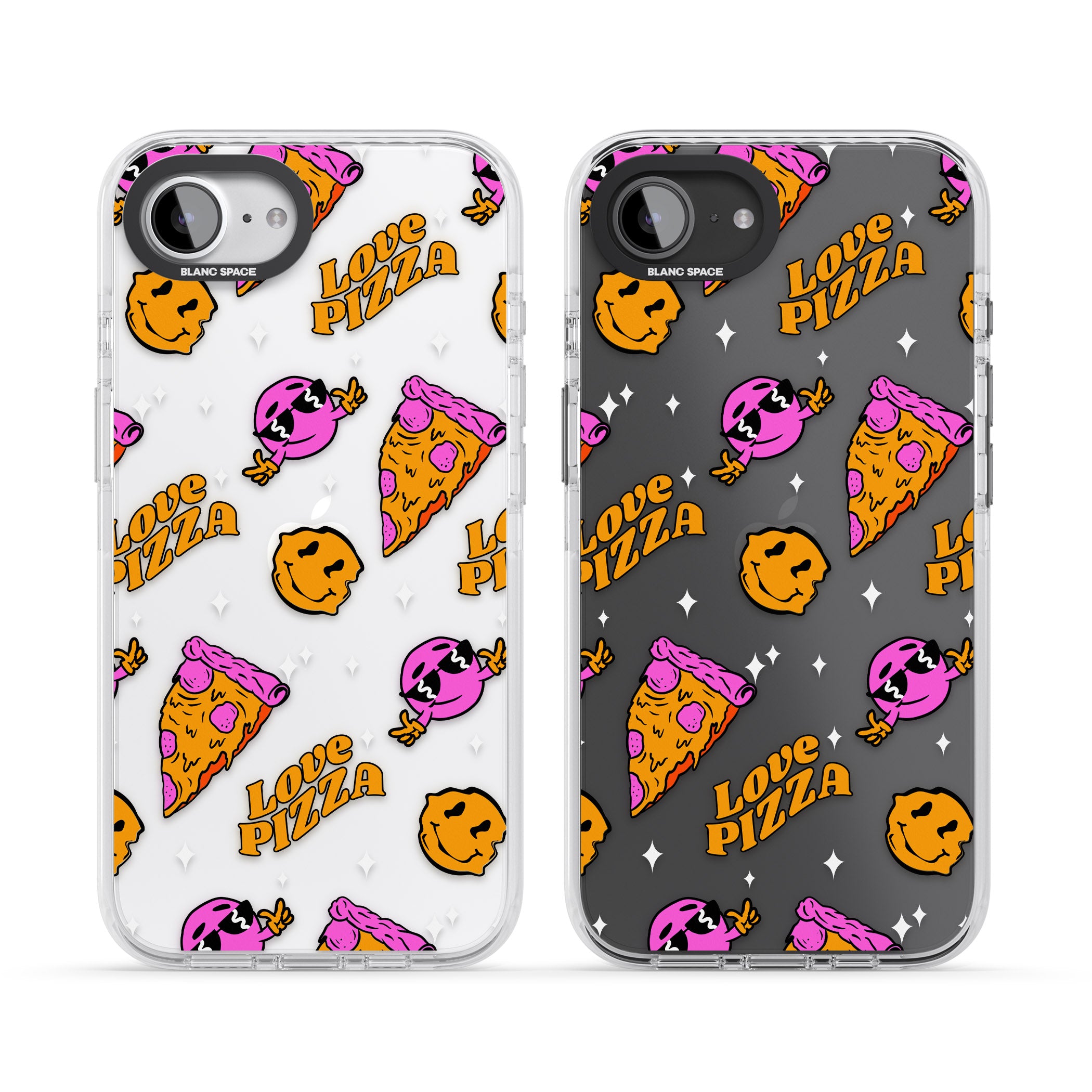 Psychedelic Love Pizza Pattern (Clear)