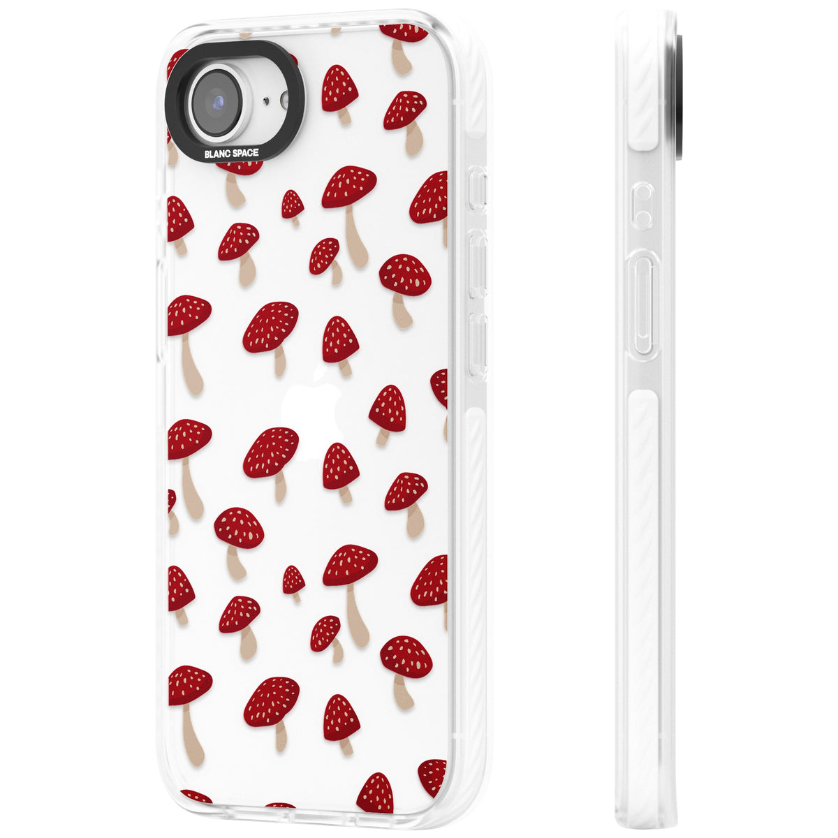 Magical Mushrooms iPhone 16e / iPhone 17e Impact Clear Phone Case side