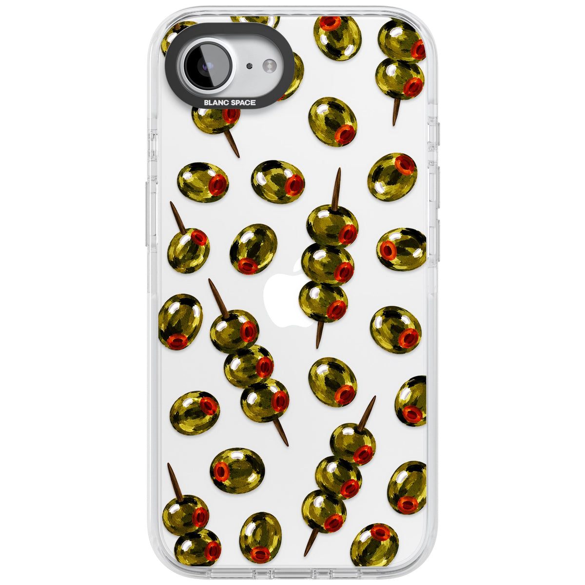 Painted Olives iPhone 16e / iPhone 17e Impact Clear Phone Case front