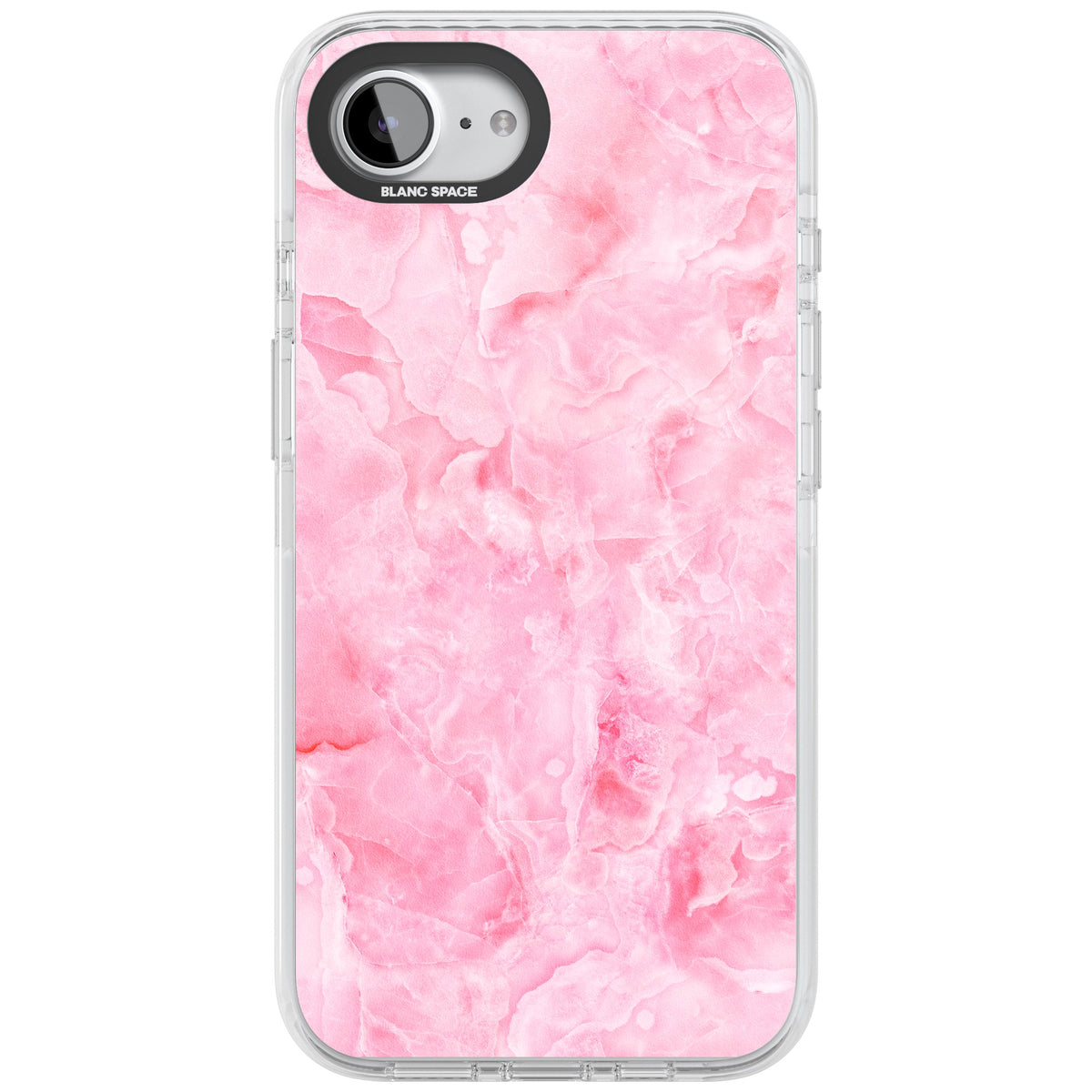 Pink Onyx Marble iPhone 16e / iPhone 17e Impact Clear Phone Case front