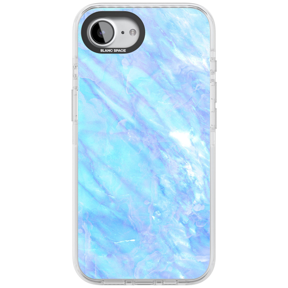 Iridescent Marble iPhone 16e / iPhone 17e Impact Clear Phone Case front