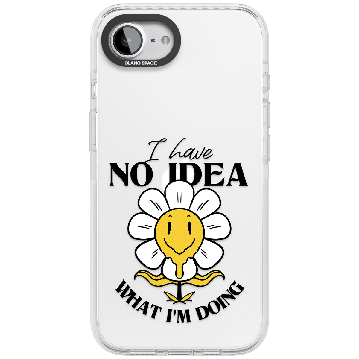 No Idea iPhone 16e / iPhone 17e Impact Clear Phone Case front