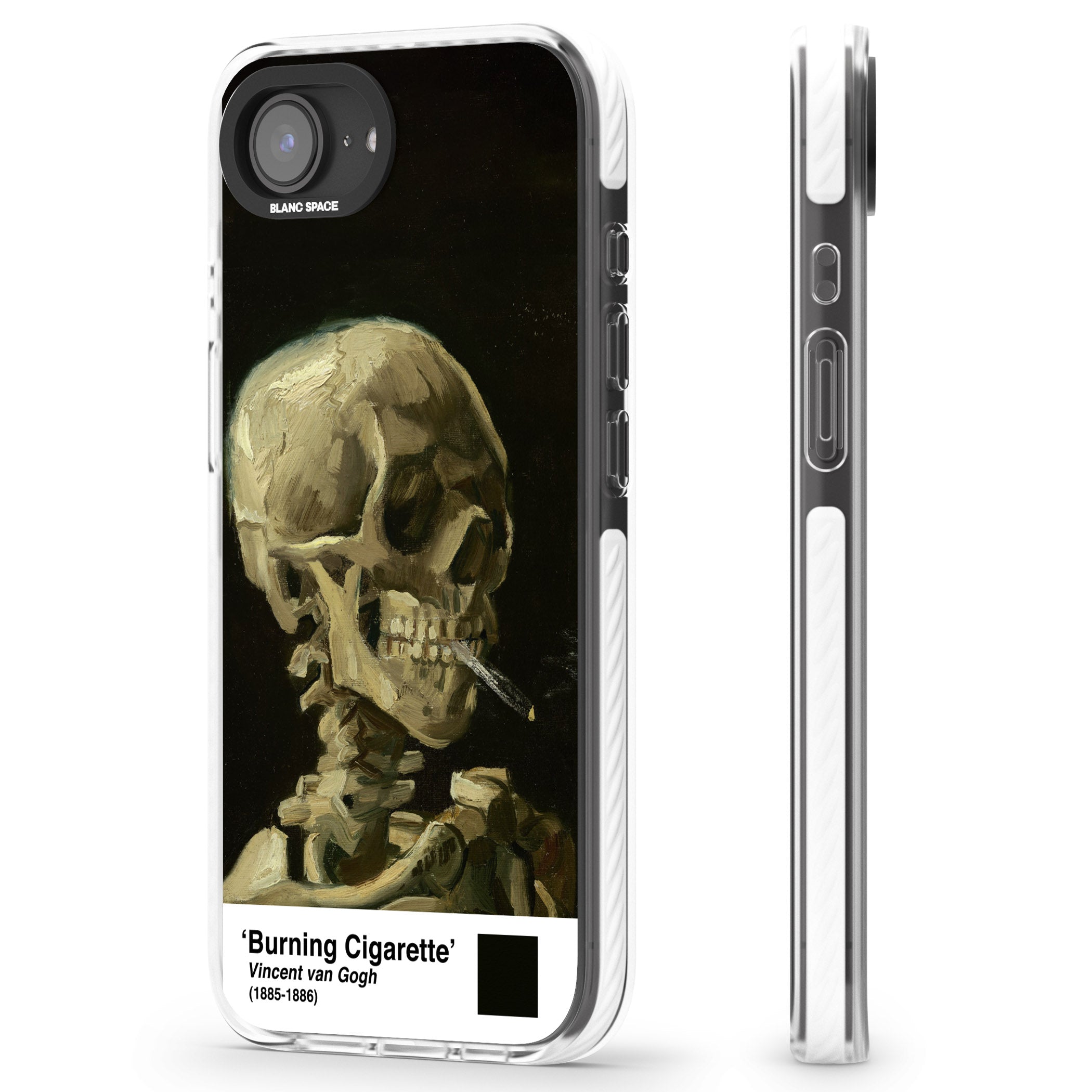 Skull Of A Skeleton With Burning Cigarette