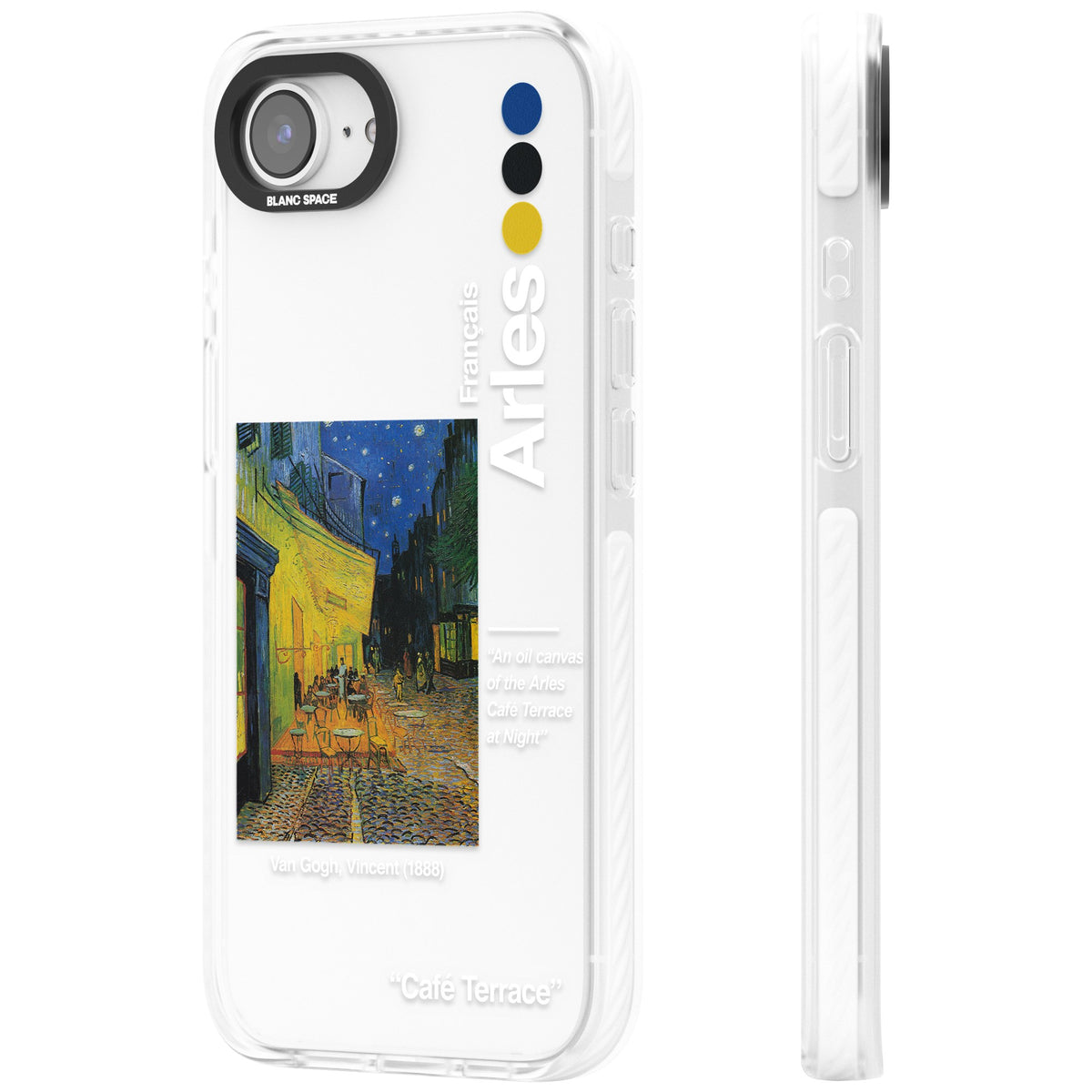 Cafe Terrace At Night iPhone 16e / iPhone 17e Impact Clear Phone Case side